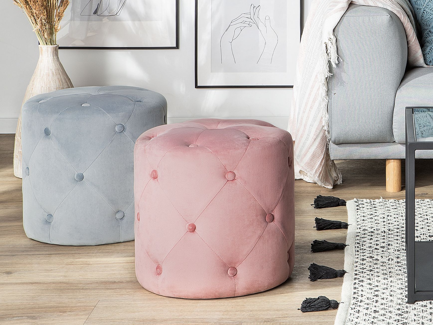 Табуретка Berwyn 1598 (Светло сив)