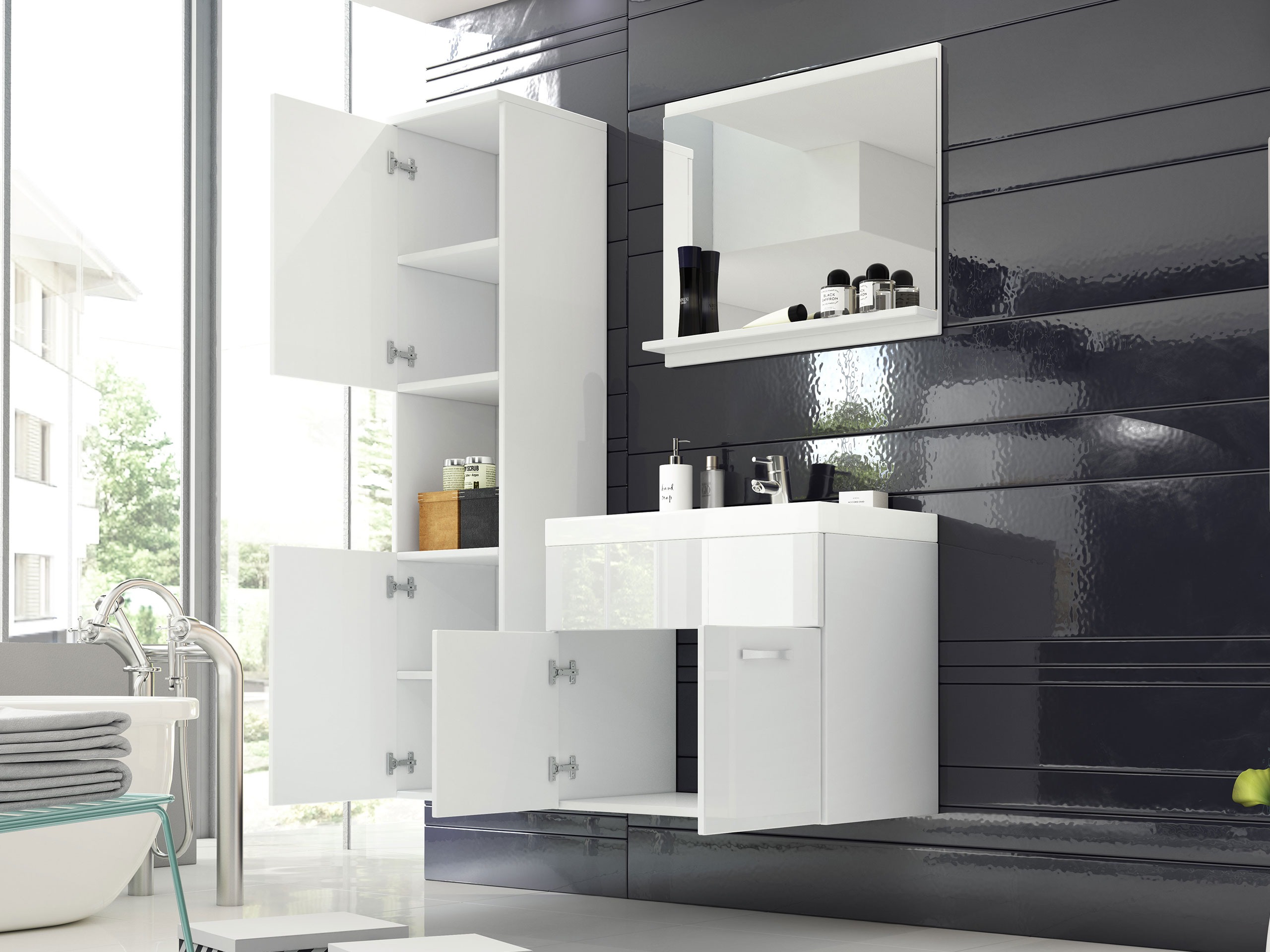 Комплект за баня Sarasota 122 (Графит)