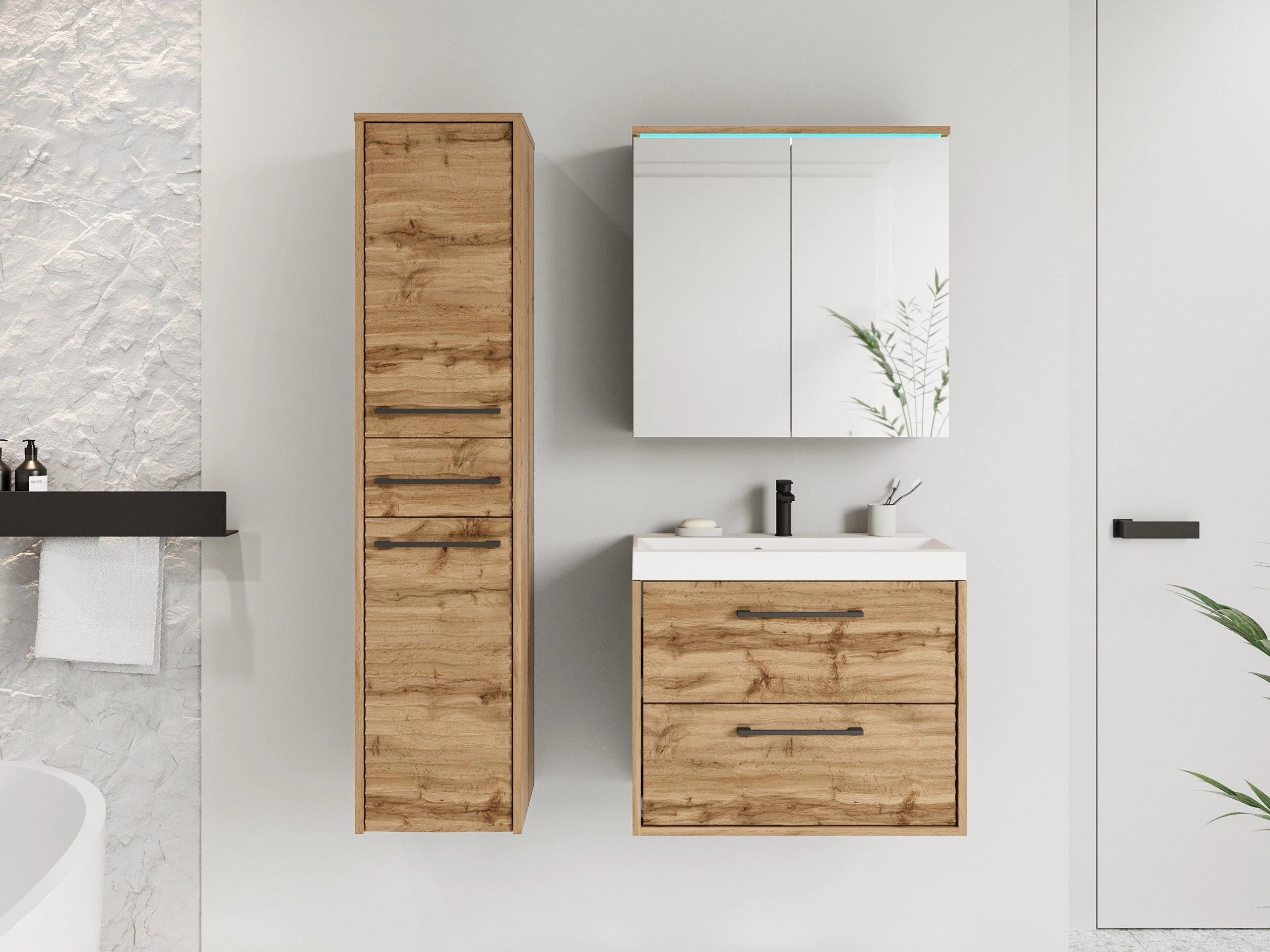 Комплект за баня Sarasota 173 (Дъб уотан)