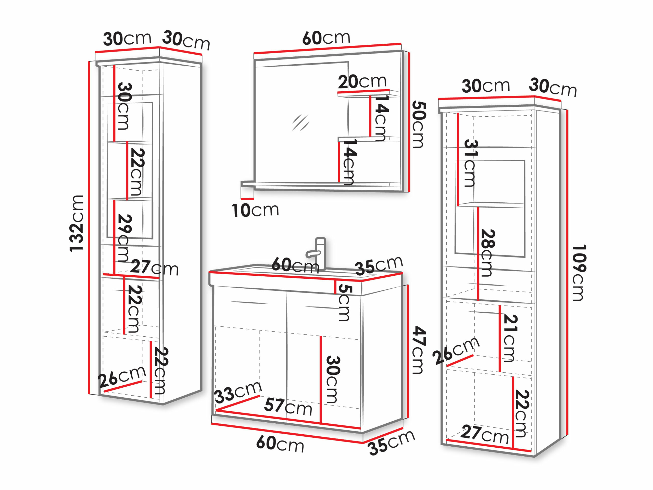 Комплект за баня Scientia IV (Matera сив)