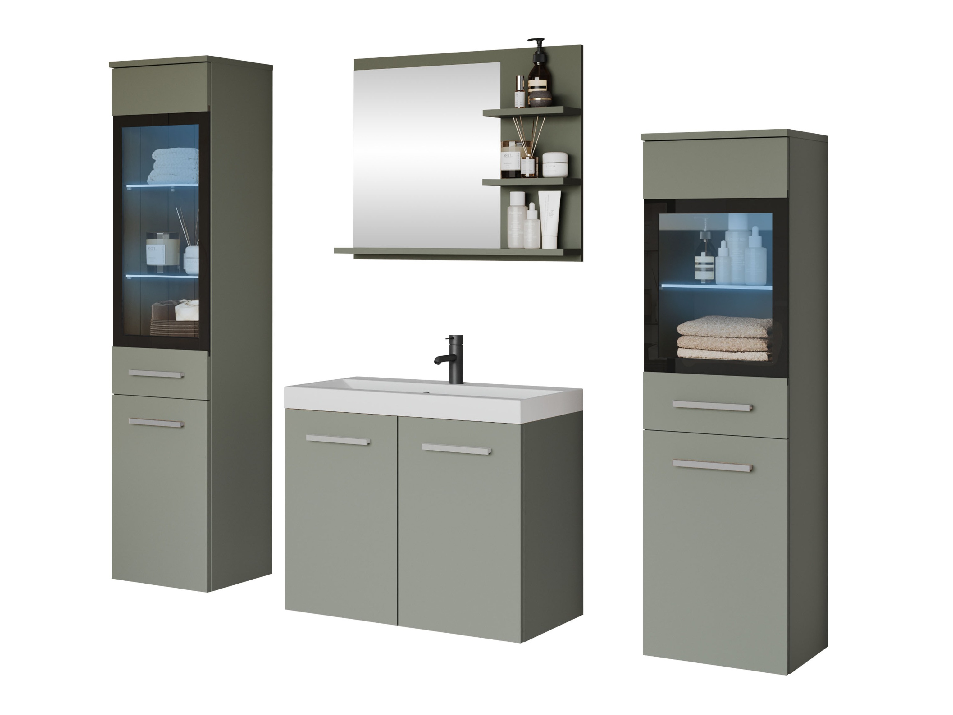 Комплект за баня Scientia IV (Пепеливо зелен)