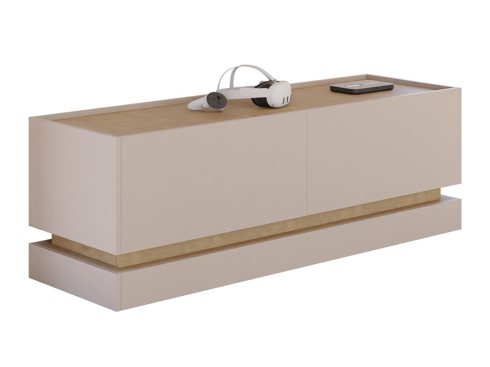 ТВ шкаф Comfivo Dalvenu 105 (Светлокафяво + Дъб)