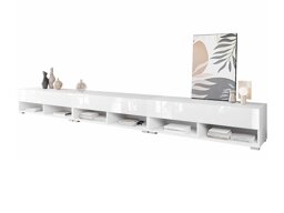 ТВ шкаф Sarasota 144 (Бял + Бял гланц)
