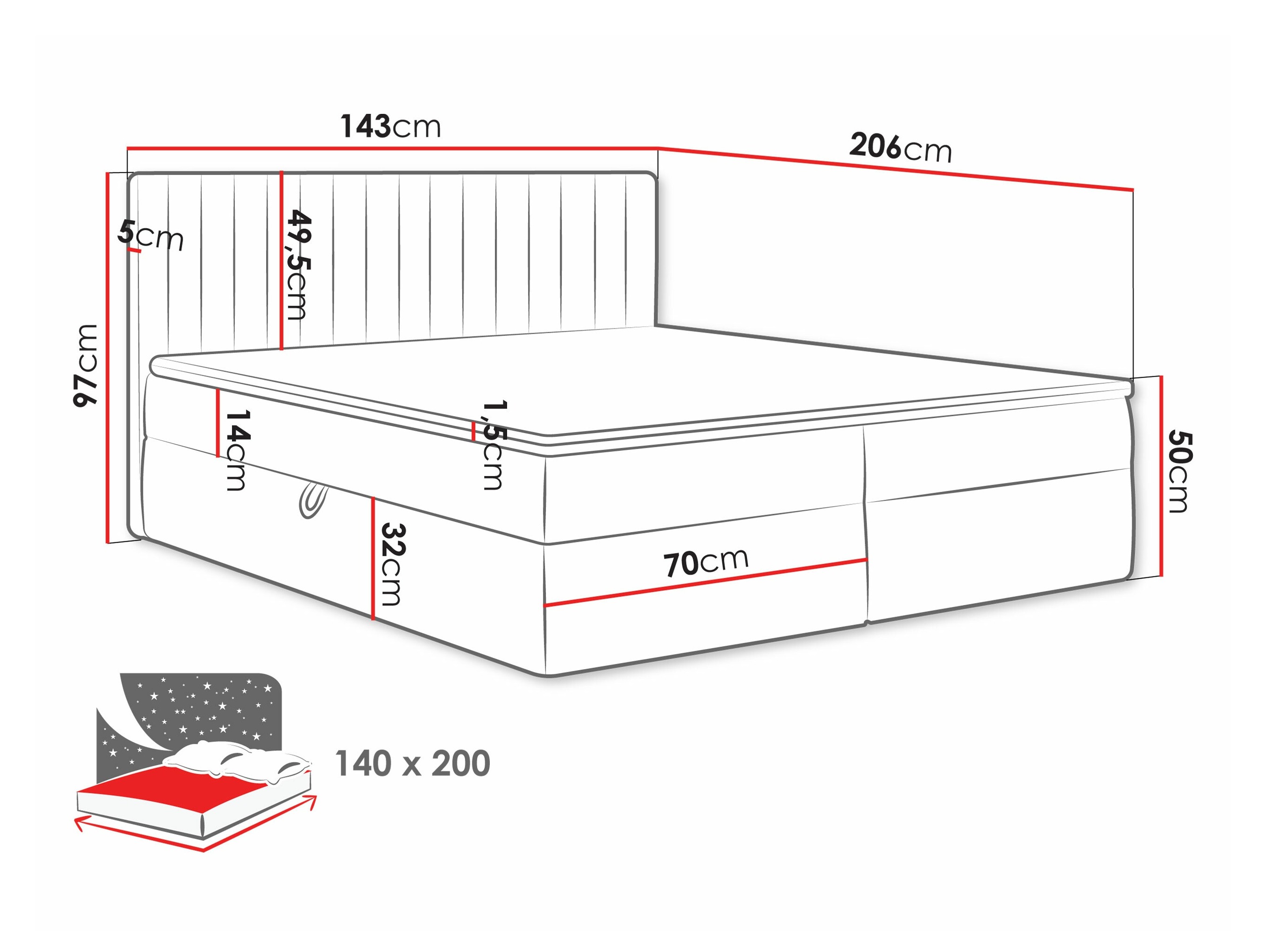 Континентално легло Comfivo Apis I (Manila 16)