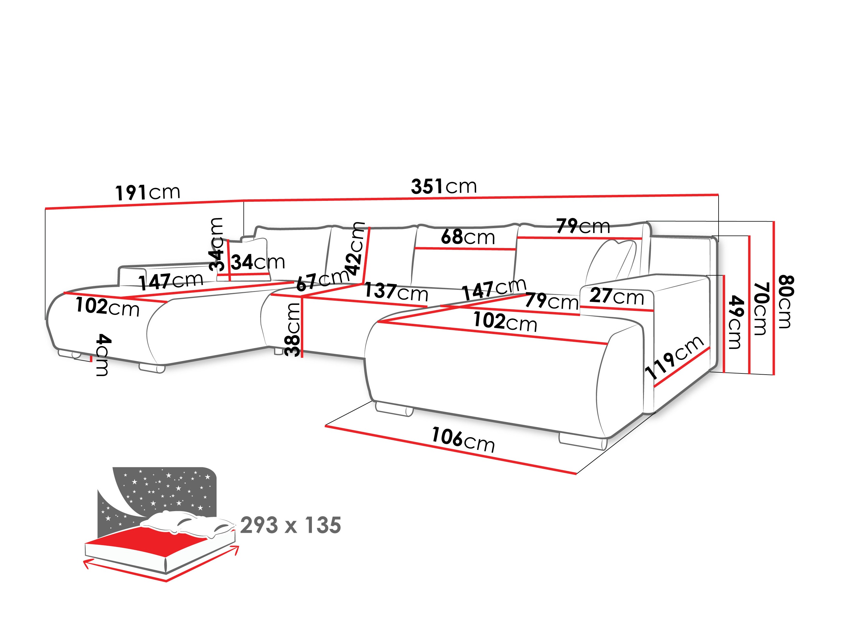 Ъглов диван Comfivo Equus (Poso 100)