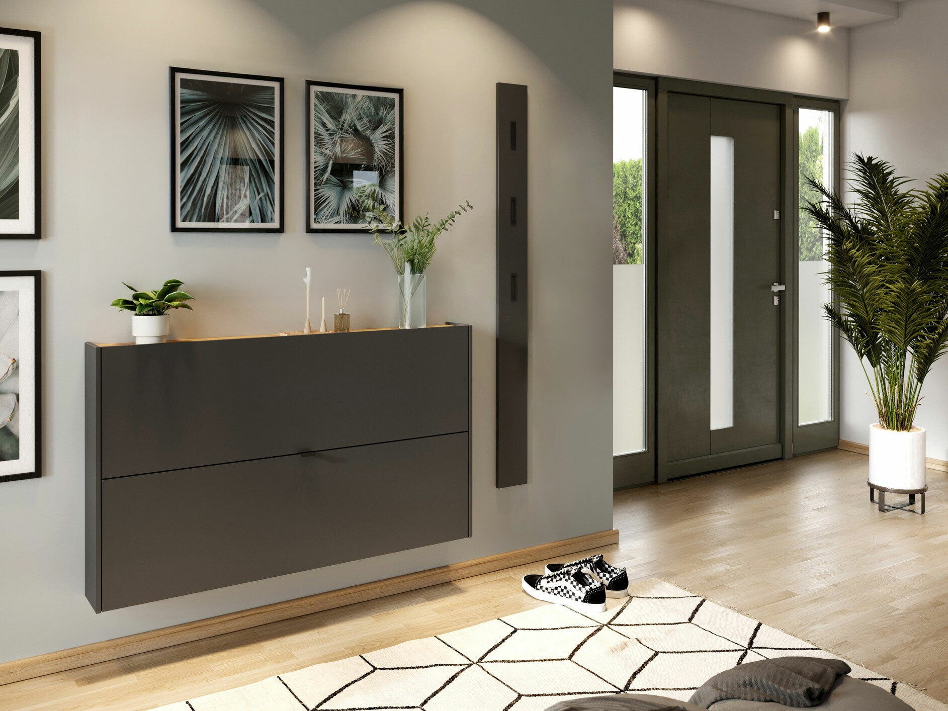 Комплект за антре Cirsale 109 (Графит + Navarra дъб)
