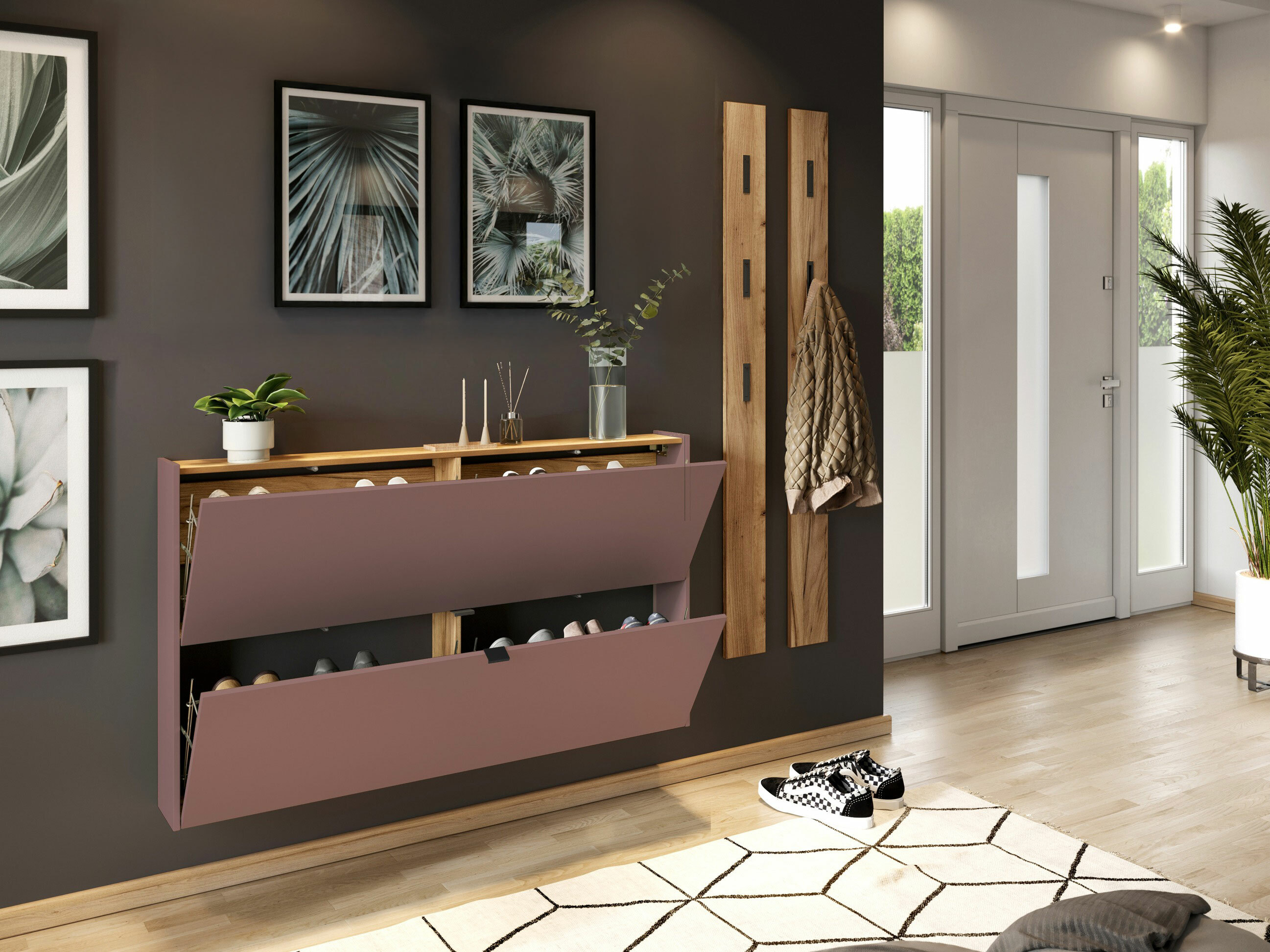 Комплект за антре Cirsale 109 (Пепел от рози + Navarra дъб)