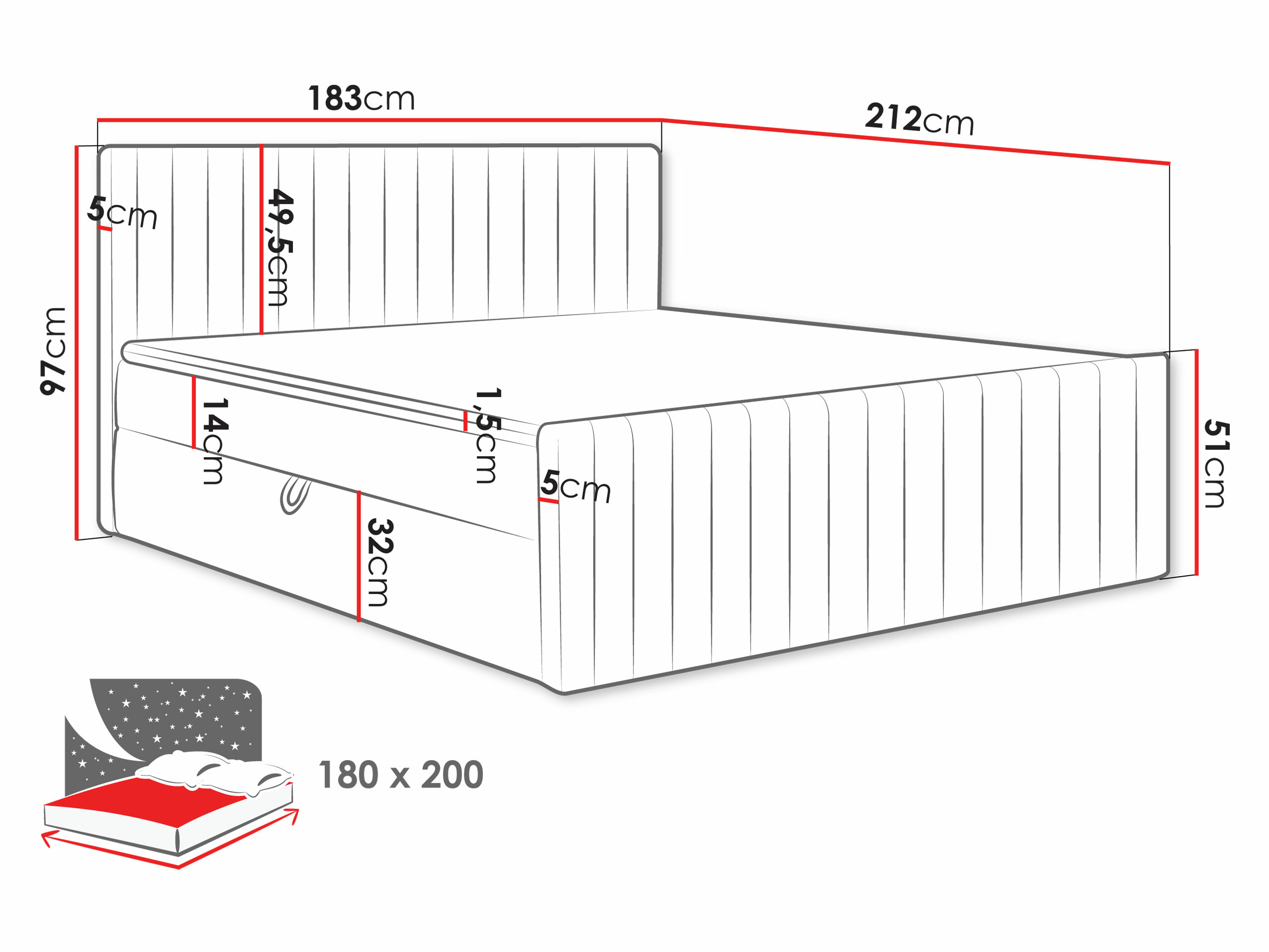 Континентално легло Comfivo Apis II (Manila 16)