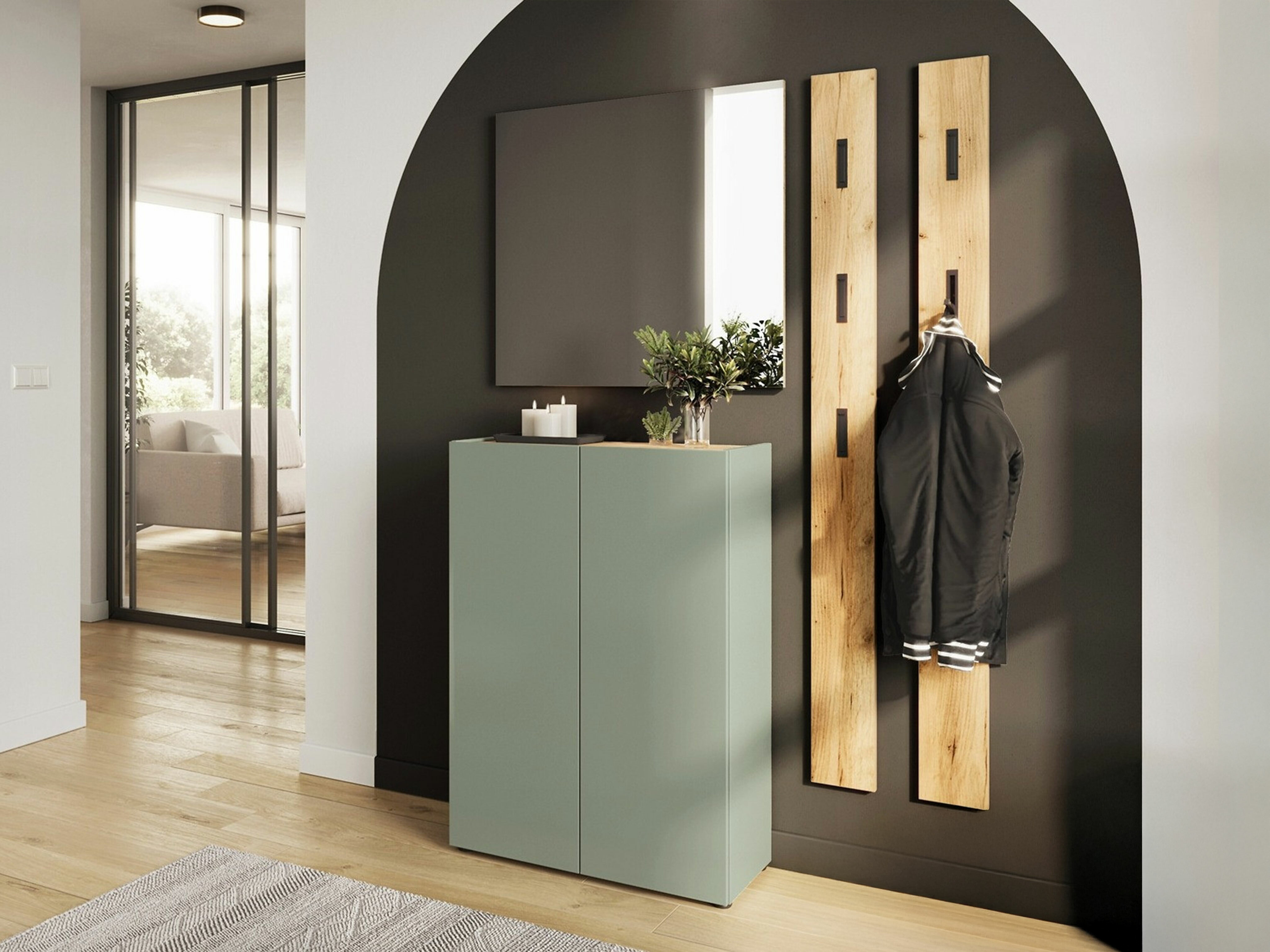 Комплект за антре Lircamu 102 (Пепеливо зелен)