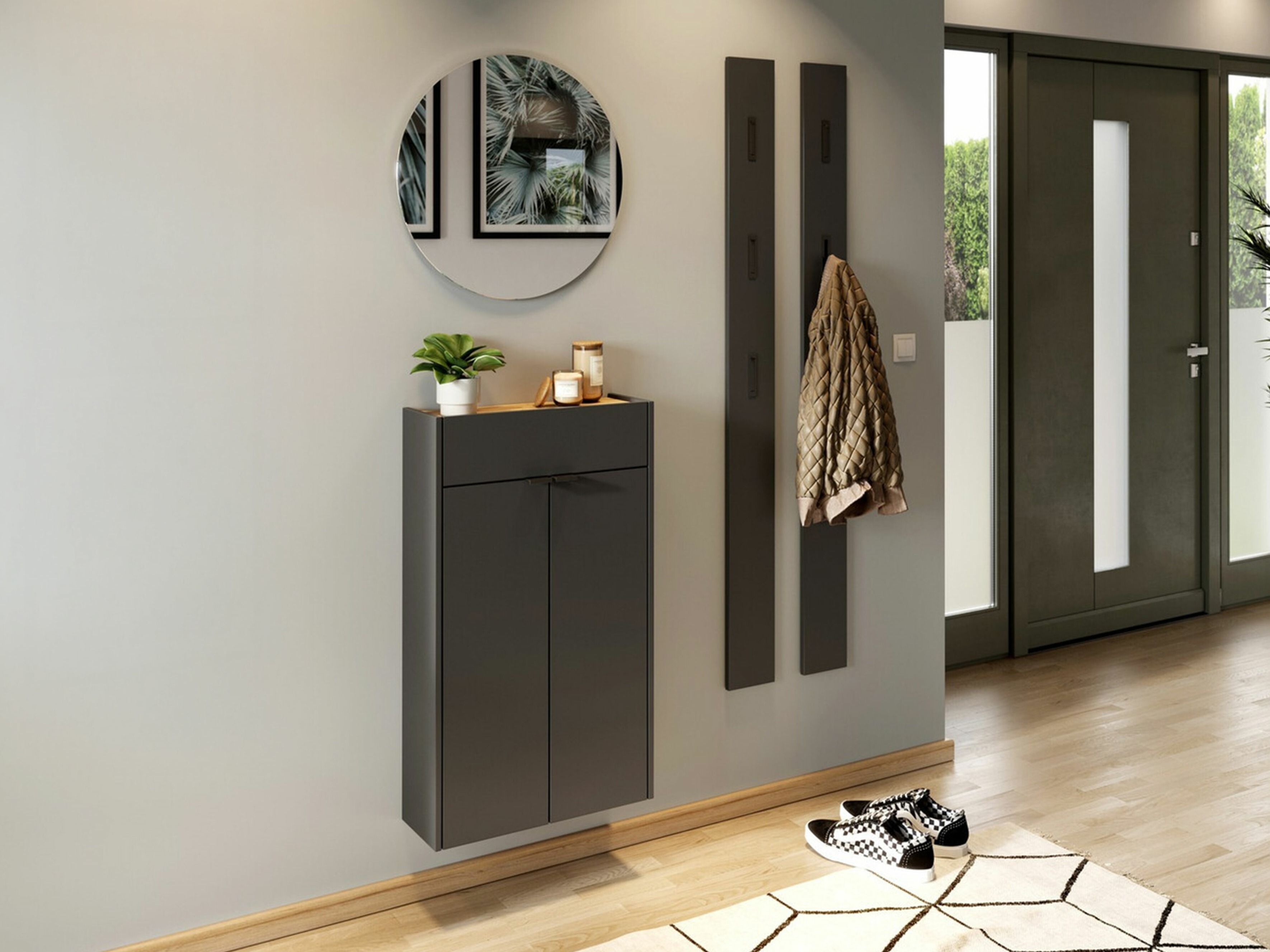 Комплект за антре Cirsale 104 (Графит + Navarra дъб)
