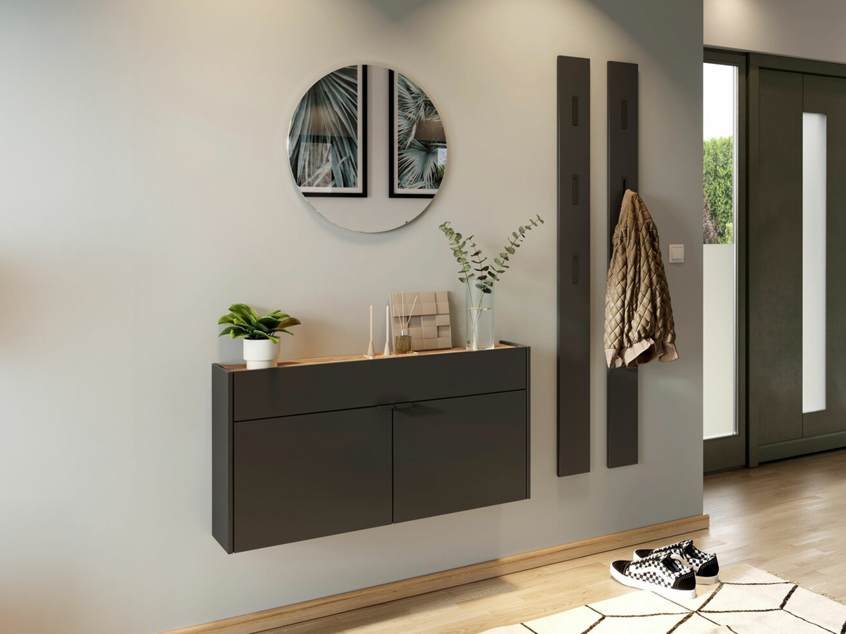 Комплект за антре Cirsale 106 (Графит + Navarra дъб)