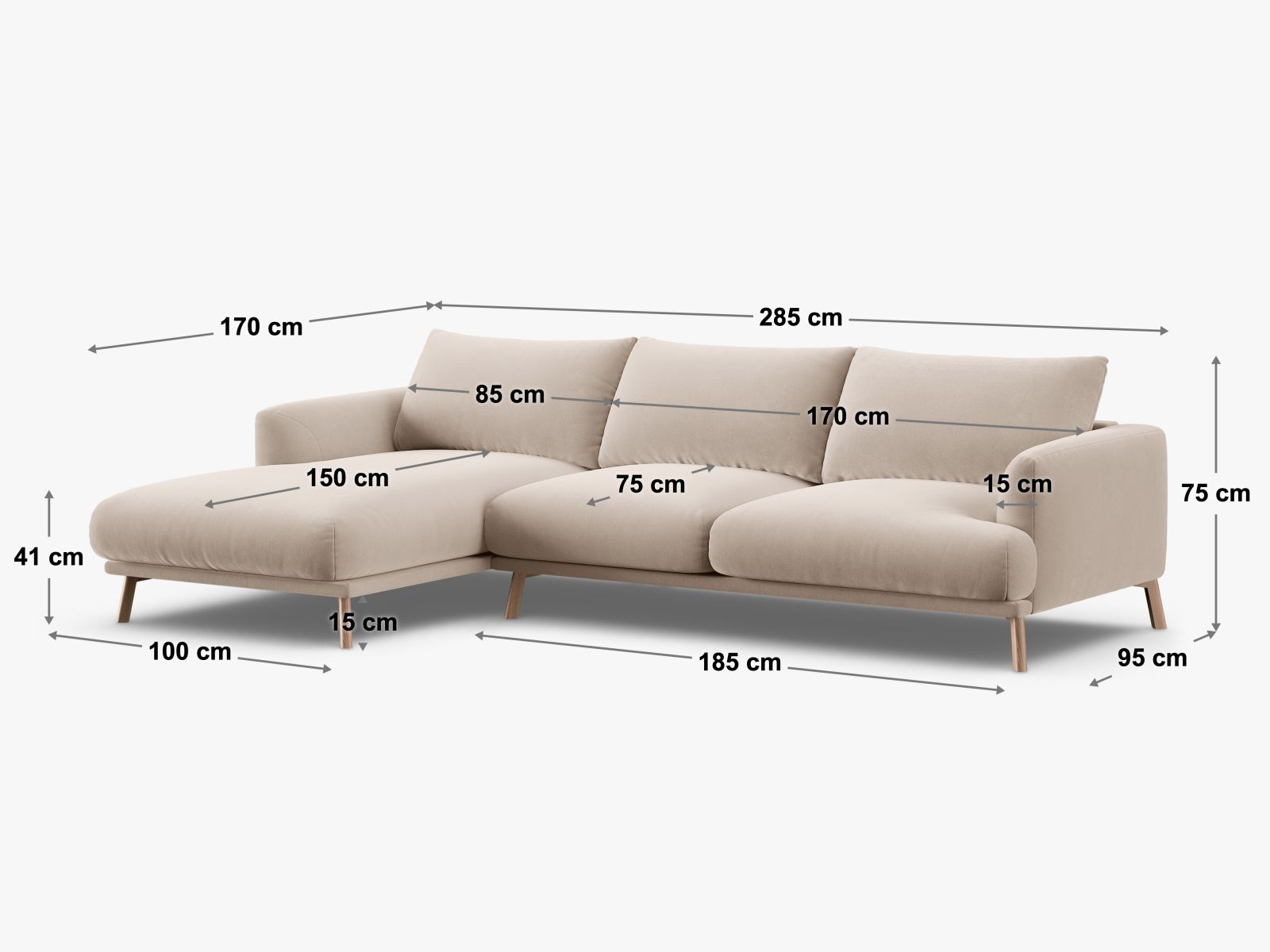 Ъглов диван Nolavia 105 (Salvador 08)
