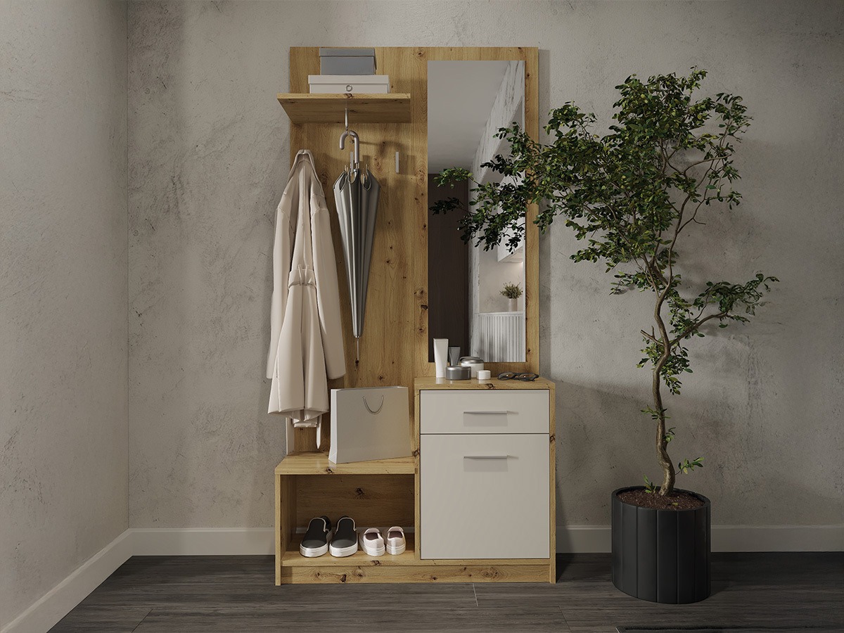 Комплект за антре Houston 2084 (Artisan дъб + Кашмир)