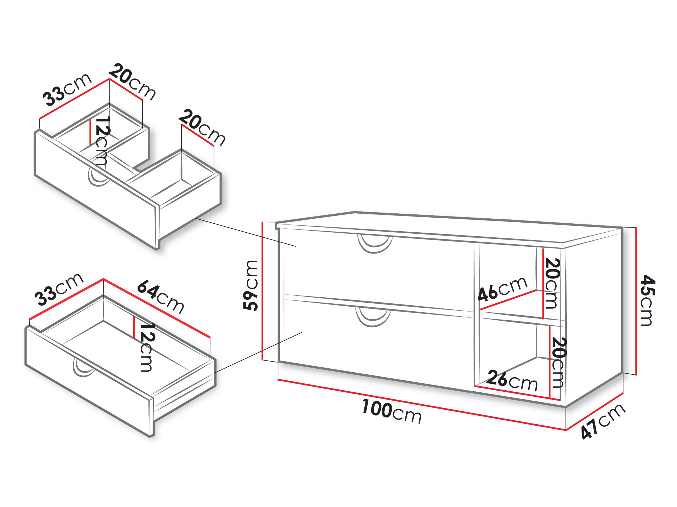 Окачен шкаф за мивка Sodalis (Кашмир)