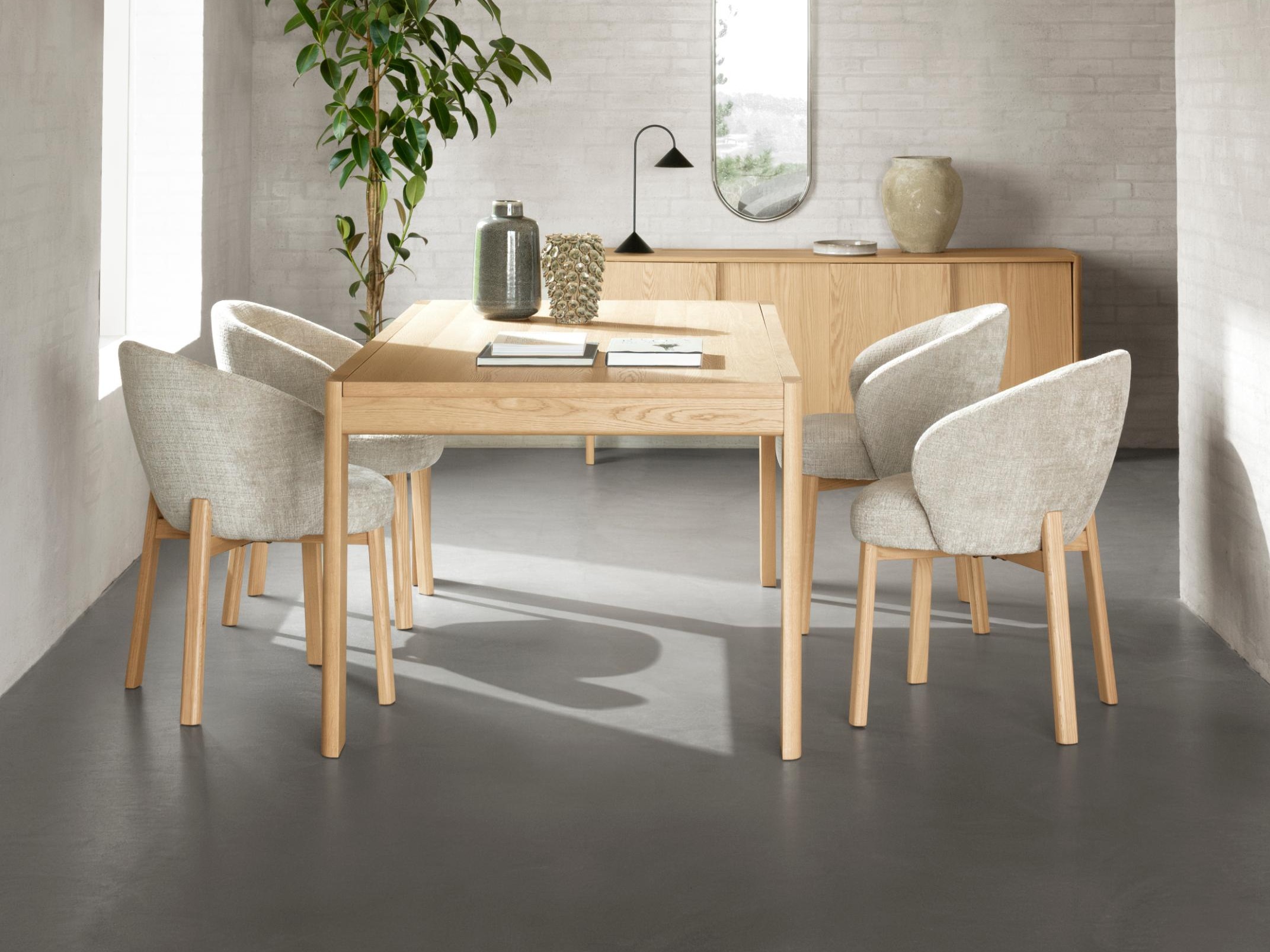 Стол Norsica 1001 (Дъб + Бежов)