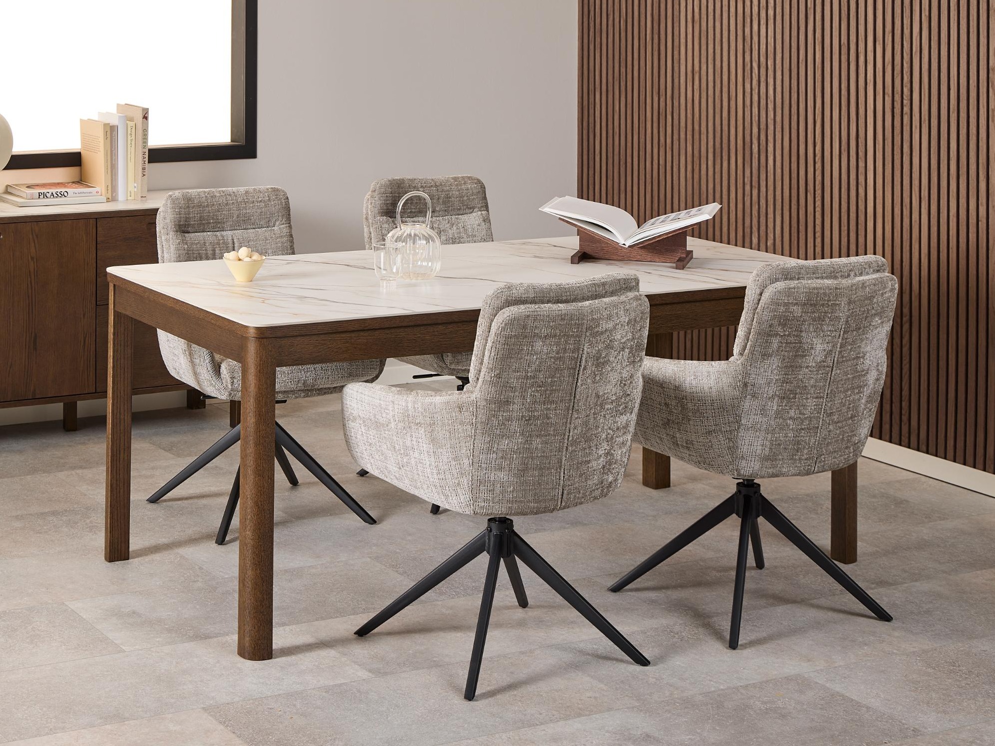 Стол Norsica 1034 (Черен + Сив)