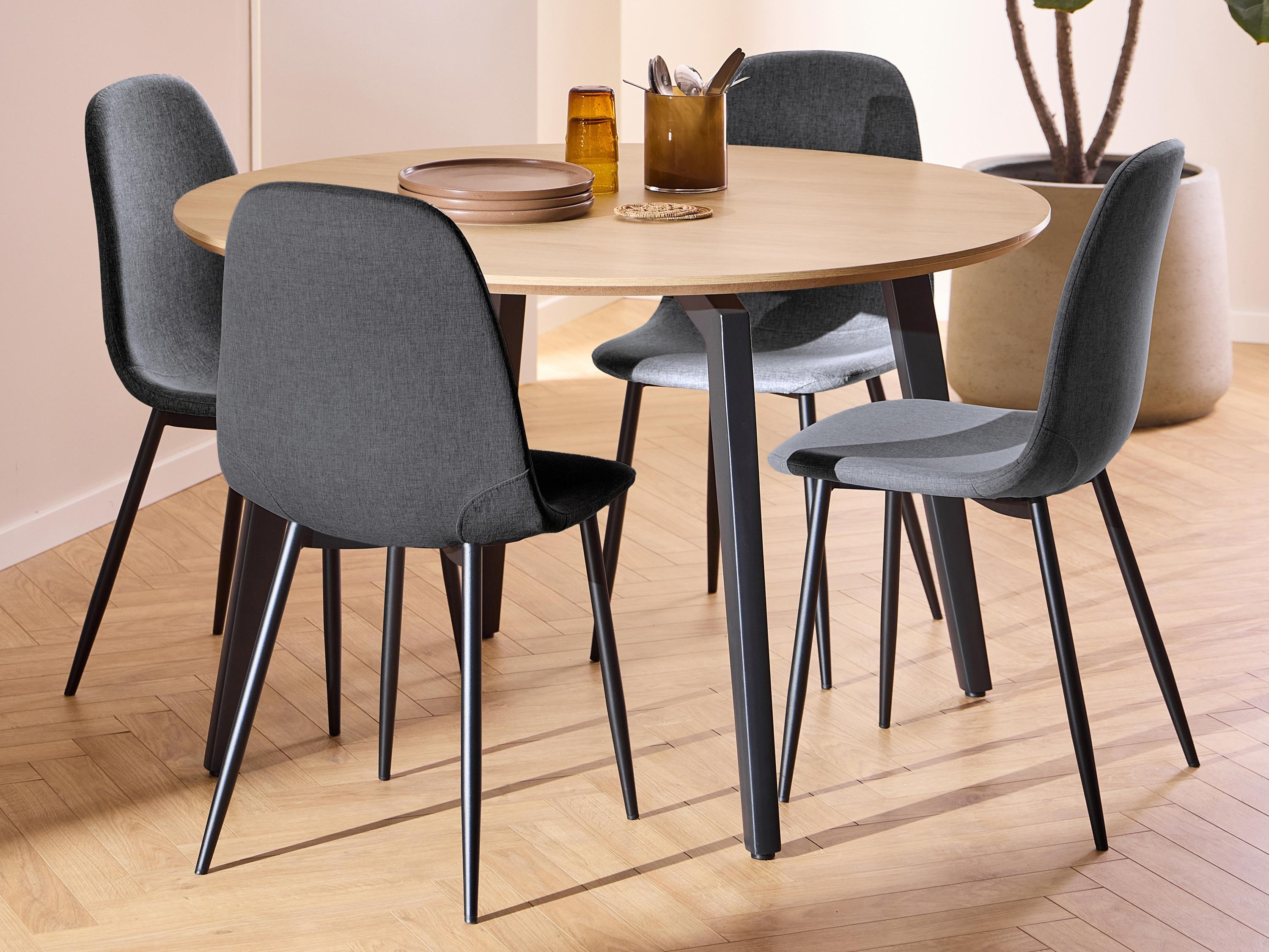 Маса и столове за трапезария Norsica 1008 (Сив)