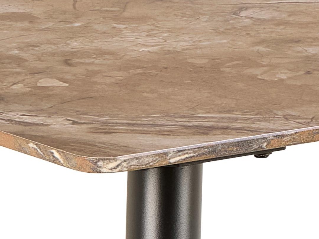 Маса и столове за трапезария Norsica 1012 (Taupe + Черен)