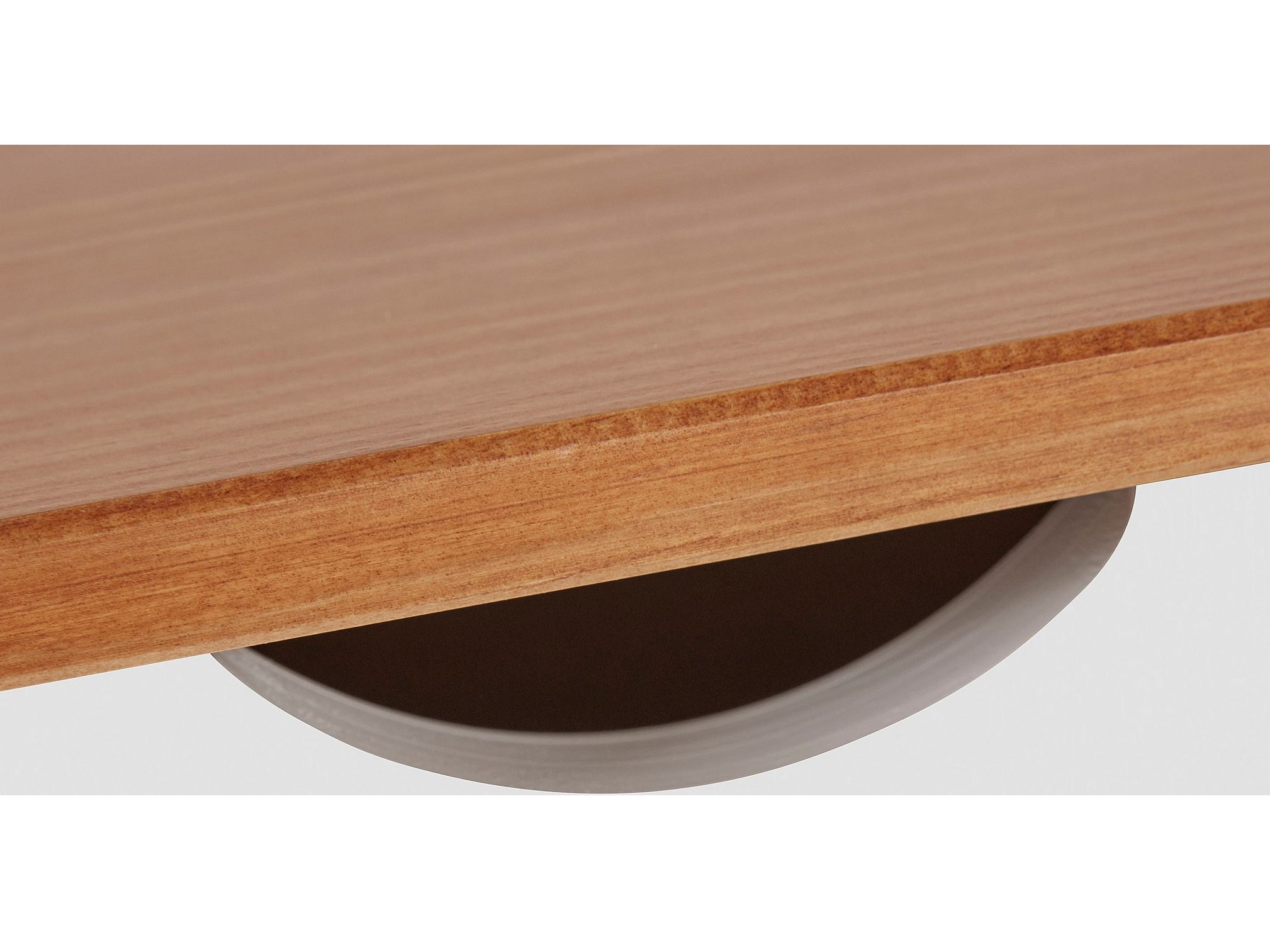 Офис бюро Denton 133 (Бял + Ярък дърво)