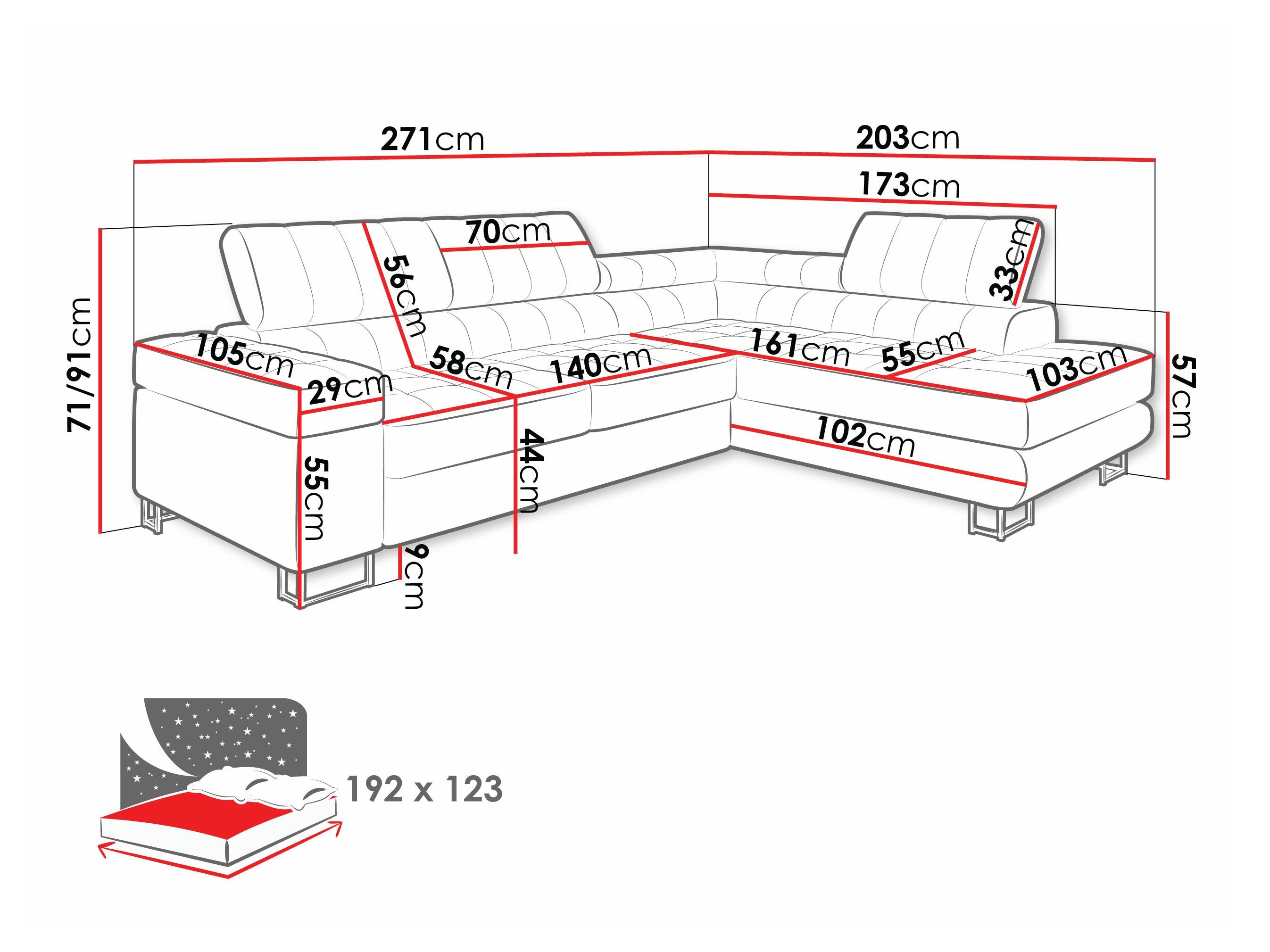 Ъглов диван Comfivo Anima I (Venus кадифе 2932)