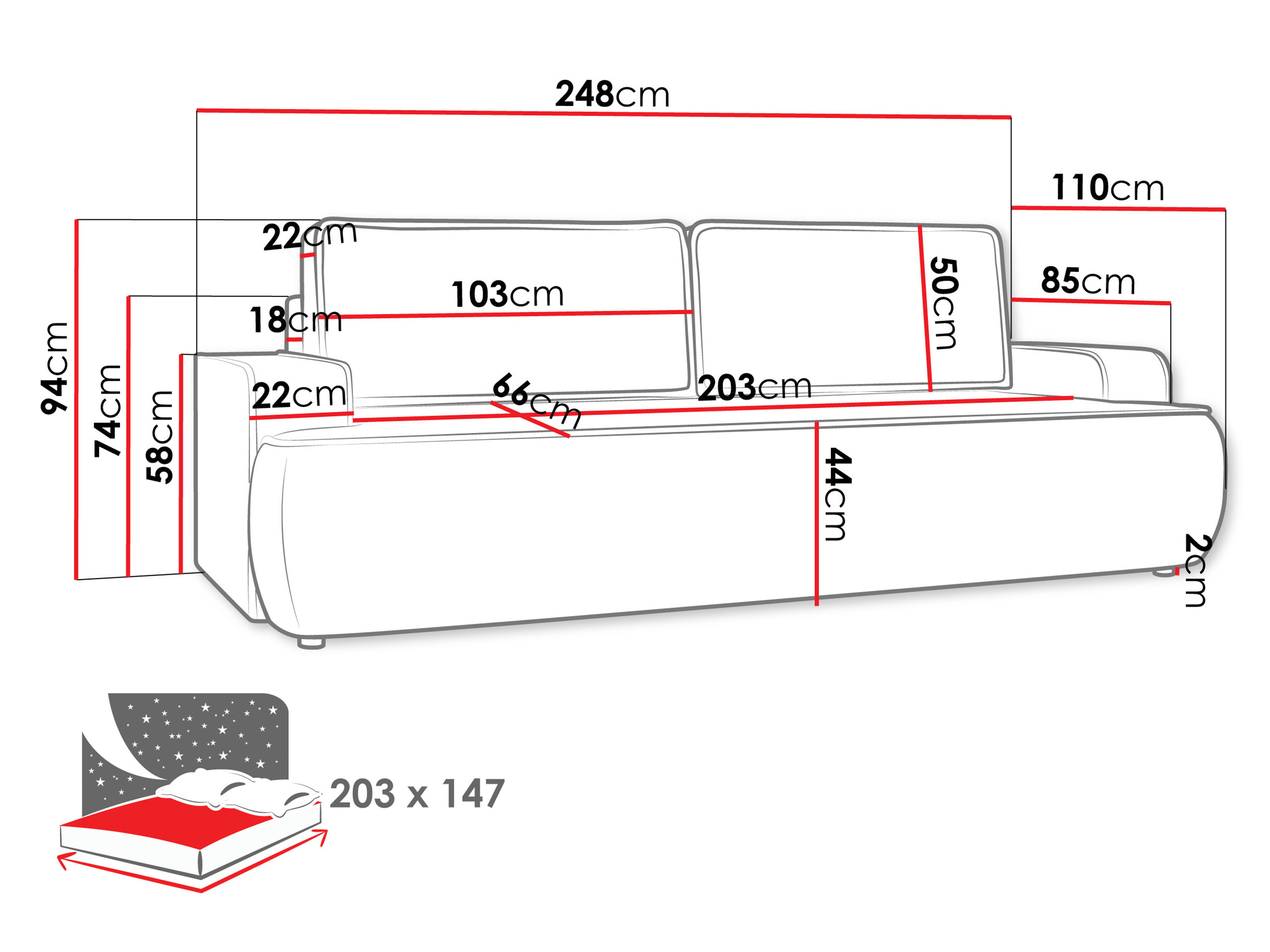 Разтегателен диван Bountiful 103 (Velo 635)