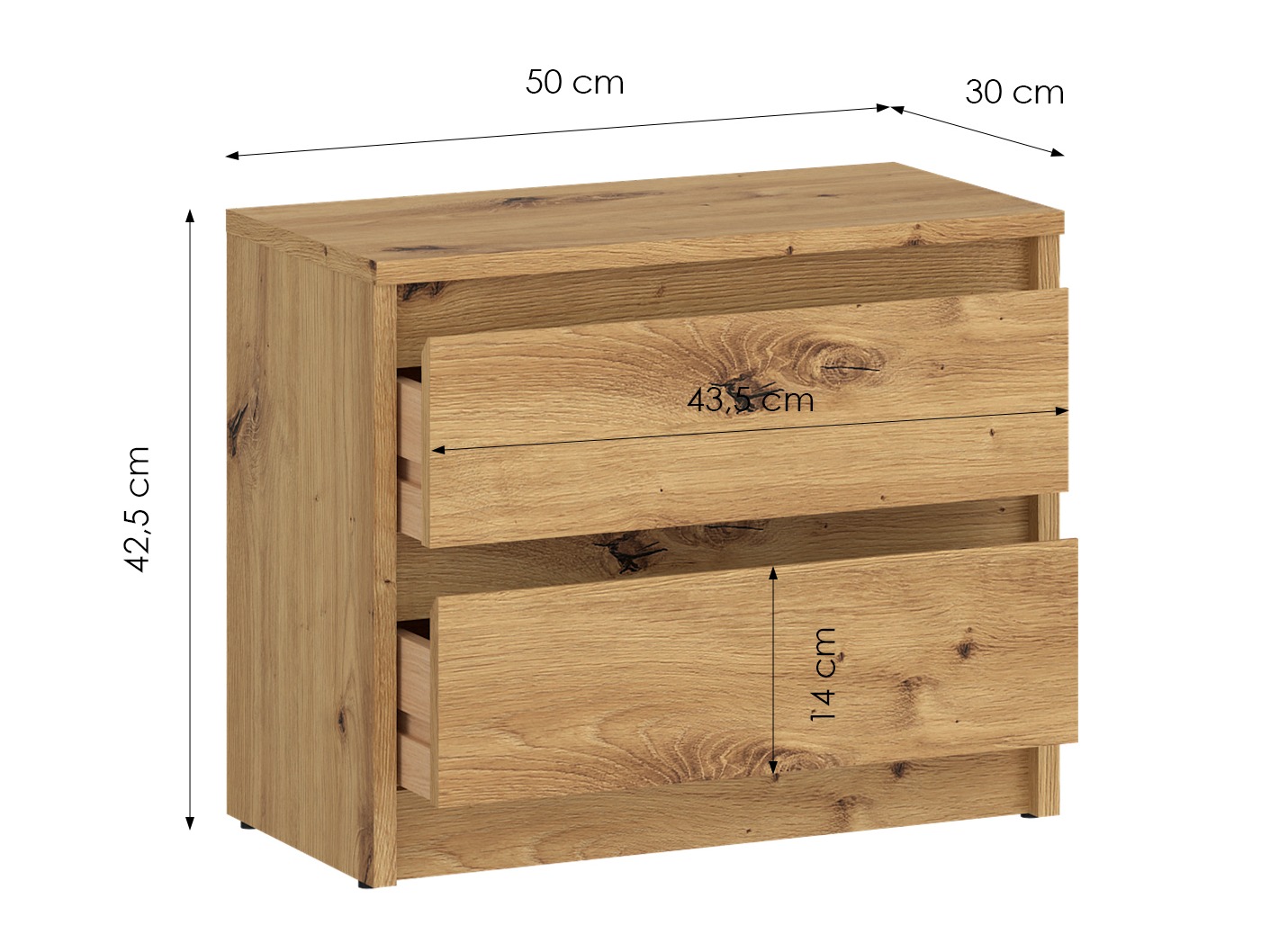 Нощно шкафче Ontario 197 (Artisan дъб)