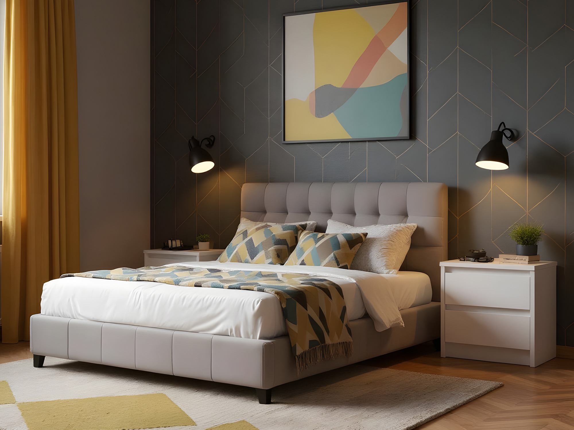 Нощно шкафче Ontario 197 (Бял)