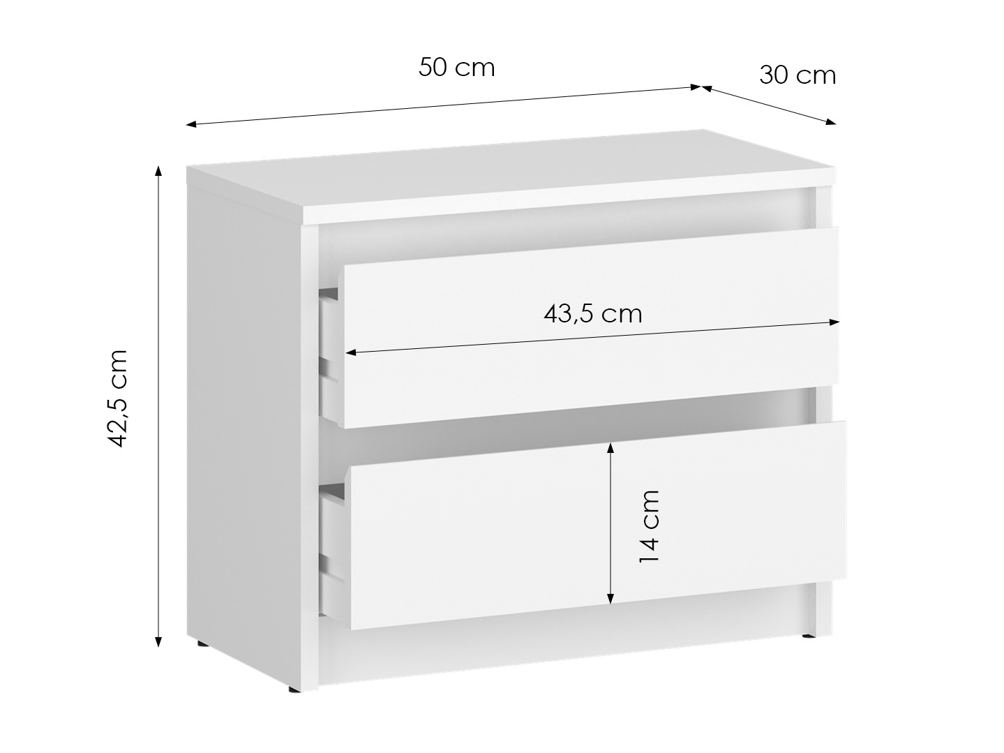 Нощно шкафче Ontario 197 (Бял)
