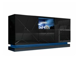 Шкаф Charlotte 186 (Черен + Черен гланц)