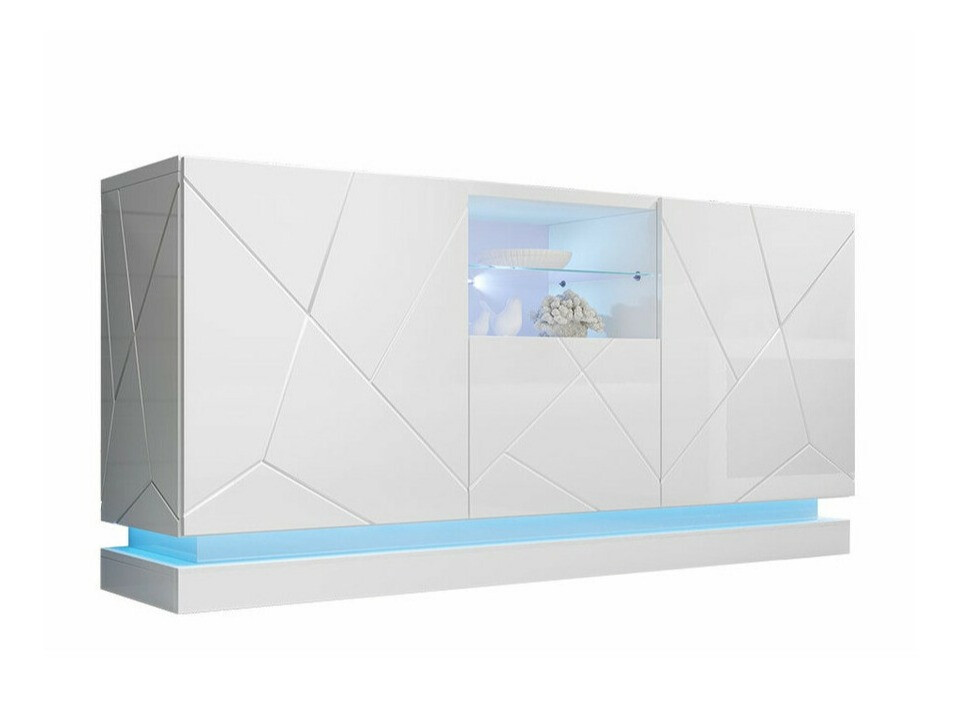 Шкаф Linar (Бял + Бял гланц)