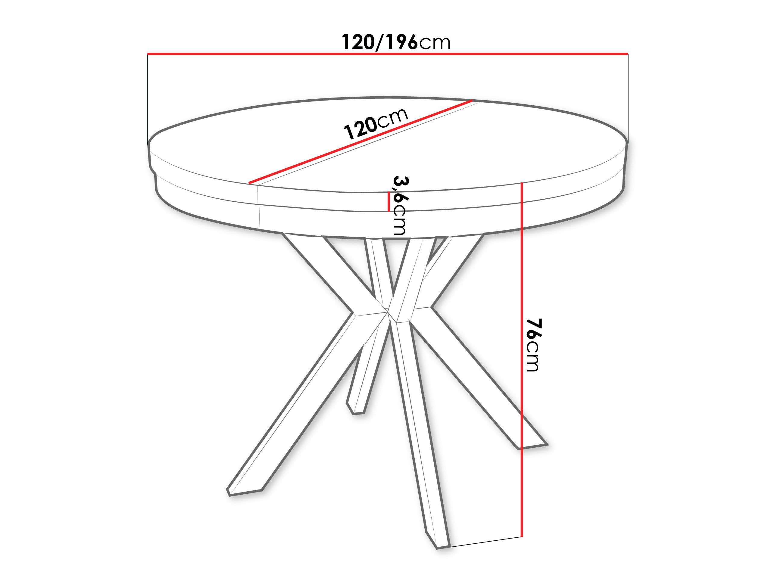 Маса Oswego 157 (Черен мрамор)