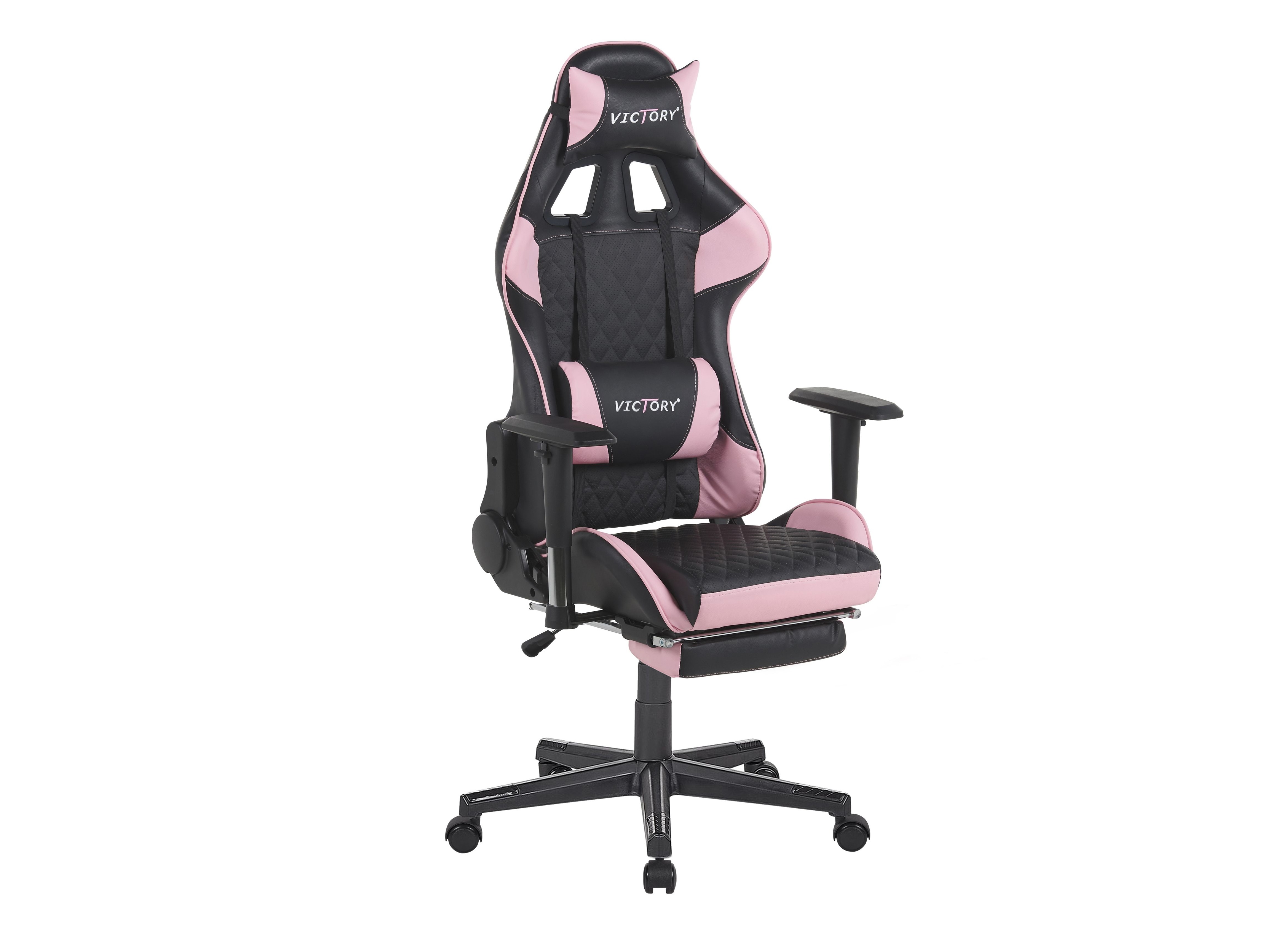 Геймърски стол Berwyn 183 (Черен + Роза)