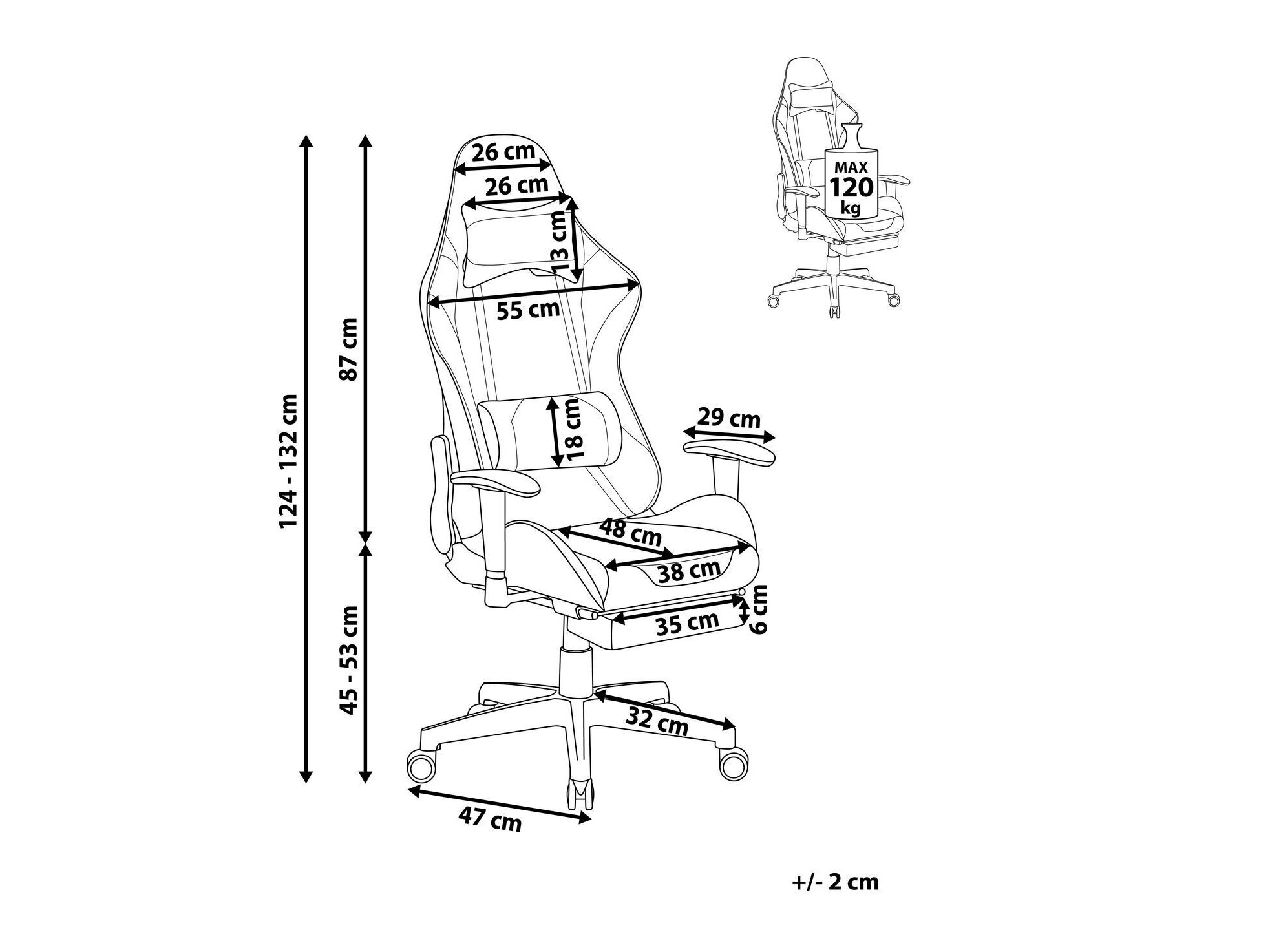 Геймърски стол Berwyn 183 (Черен + Роза)