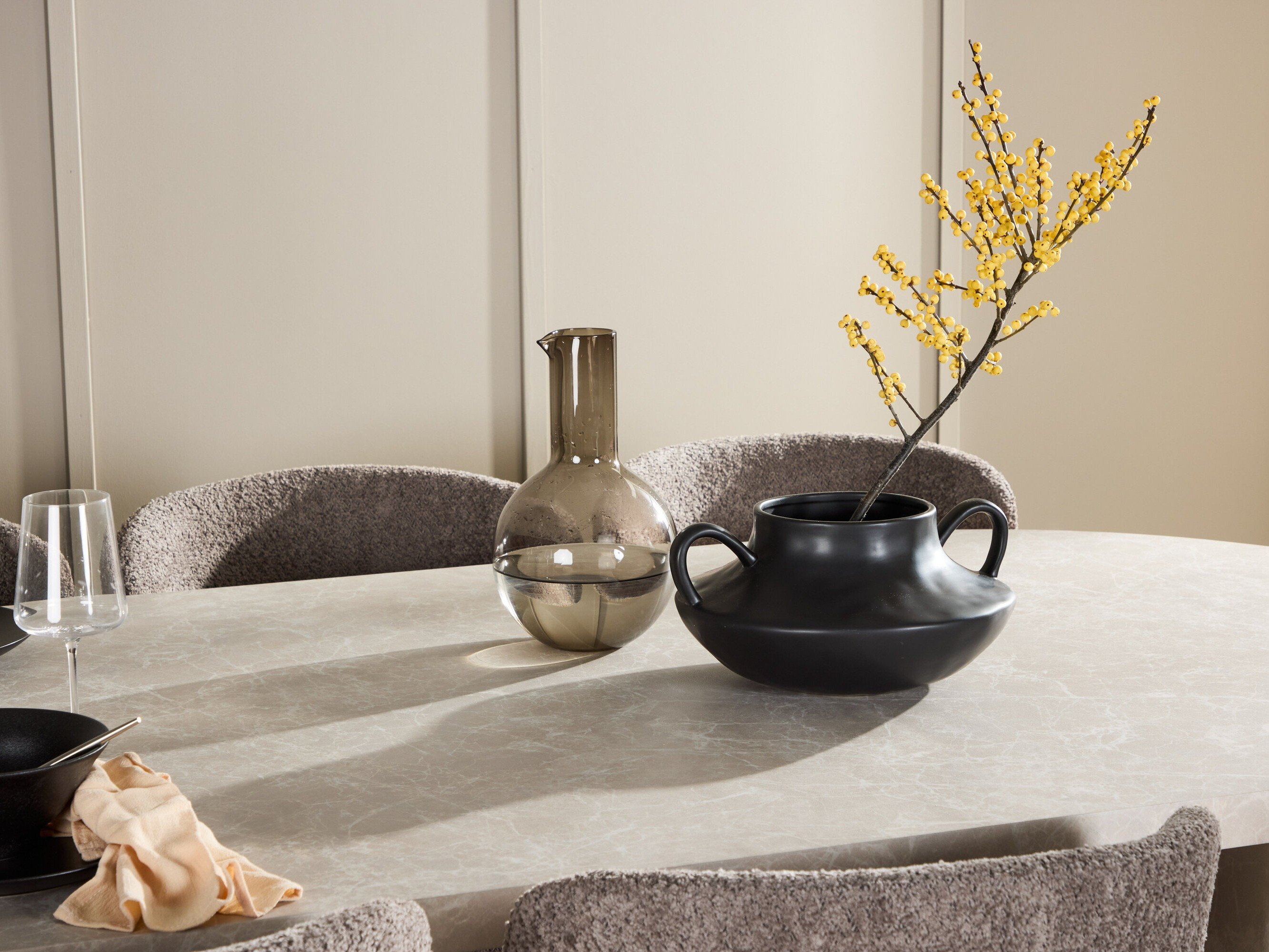 Маса и столове за трапезария Dallas 4969 (Кафяв)