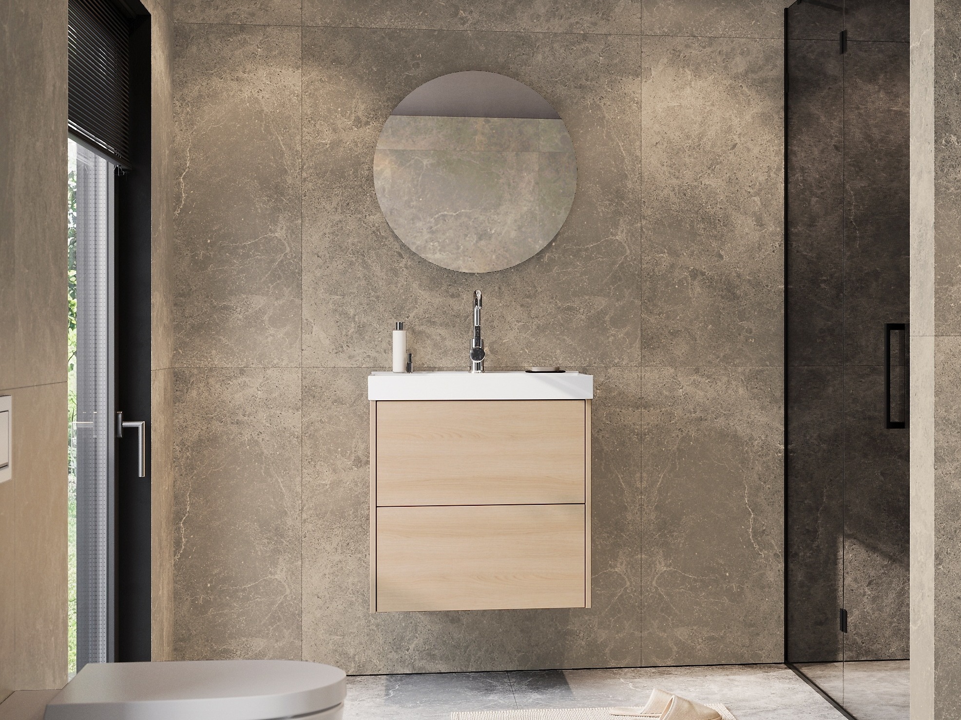 Окачен шкаф за мивка Sacramento 524 (Дъб)