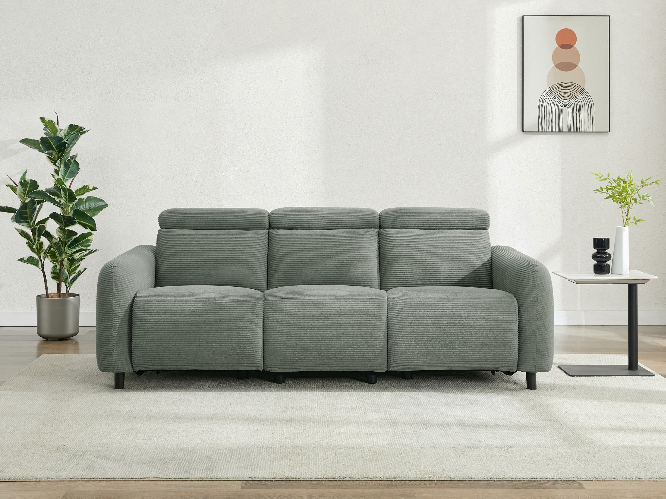 Диван реклайнър Denton 1511 (Сив)