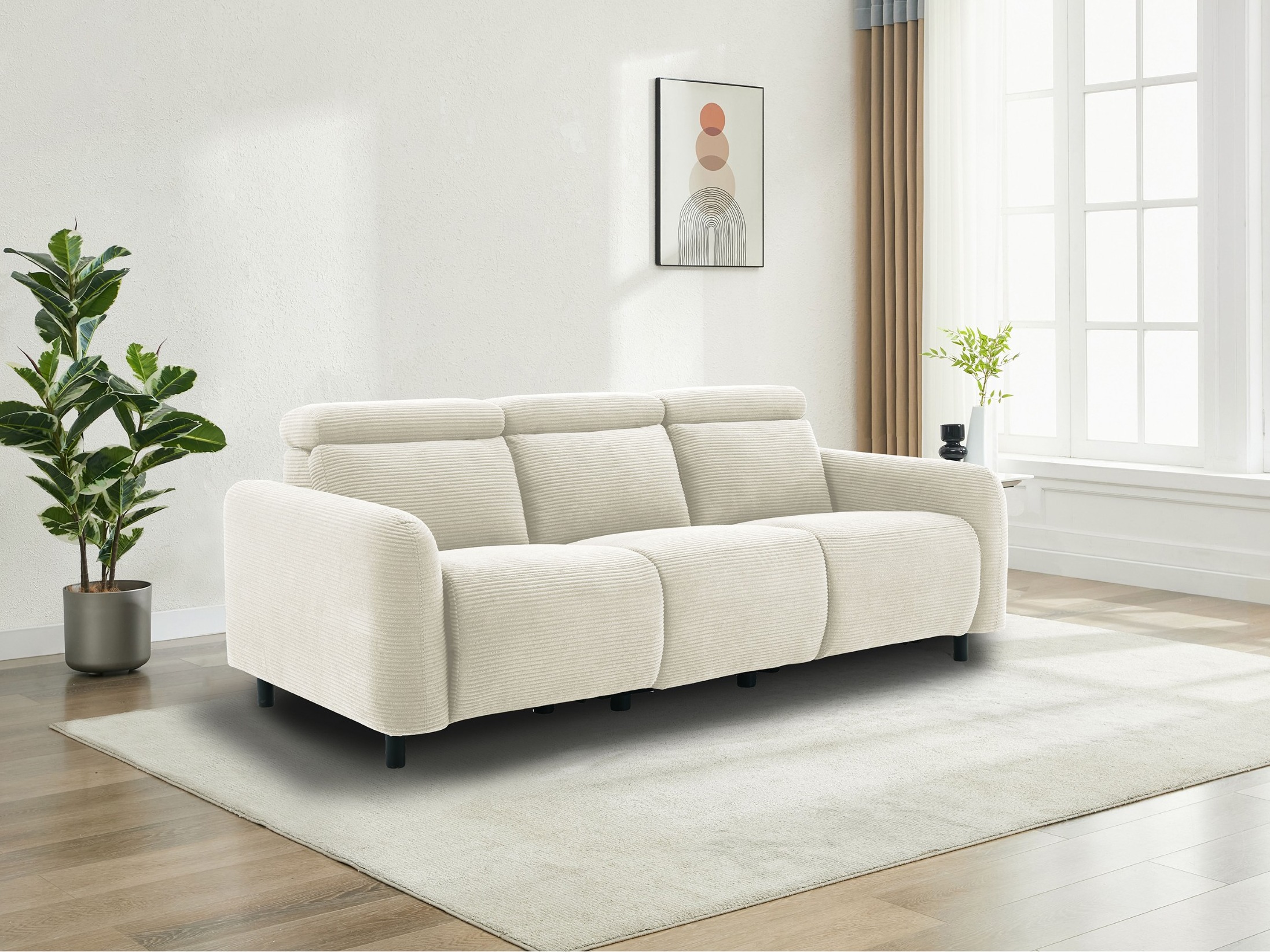Диван реклайнър Denton 1511 (Сметана)