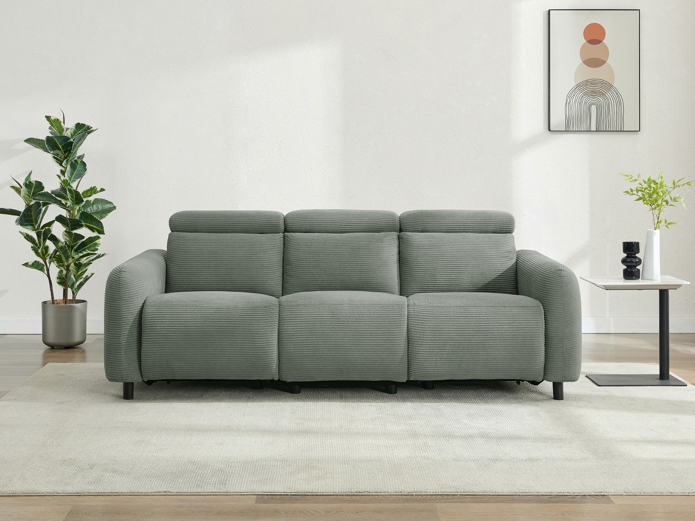 Диван реклайнър Denton 1512 (Сив)