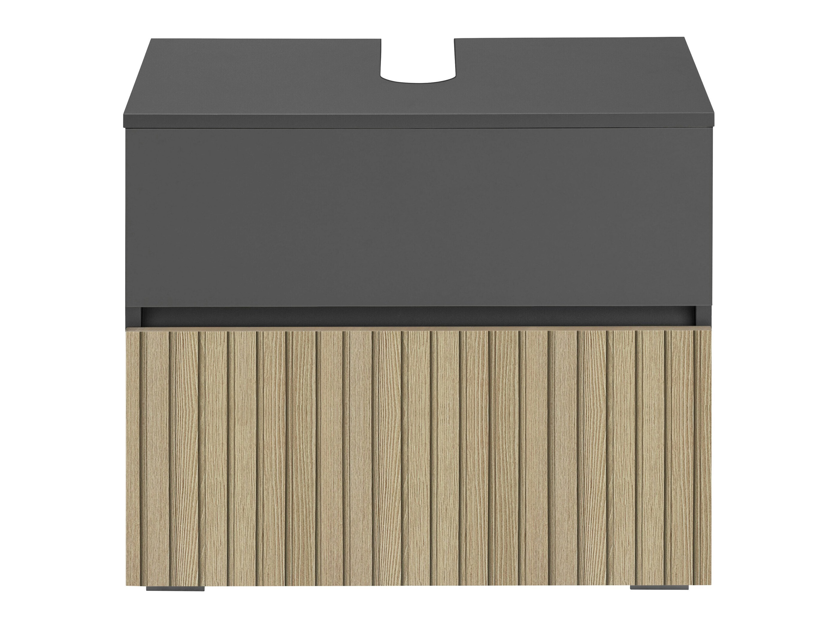 Стоящ шкаф за баня за мивка Soncamu 110 (Антрацит + Светъл дъб)