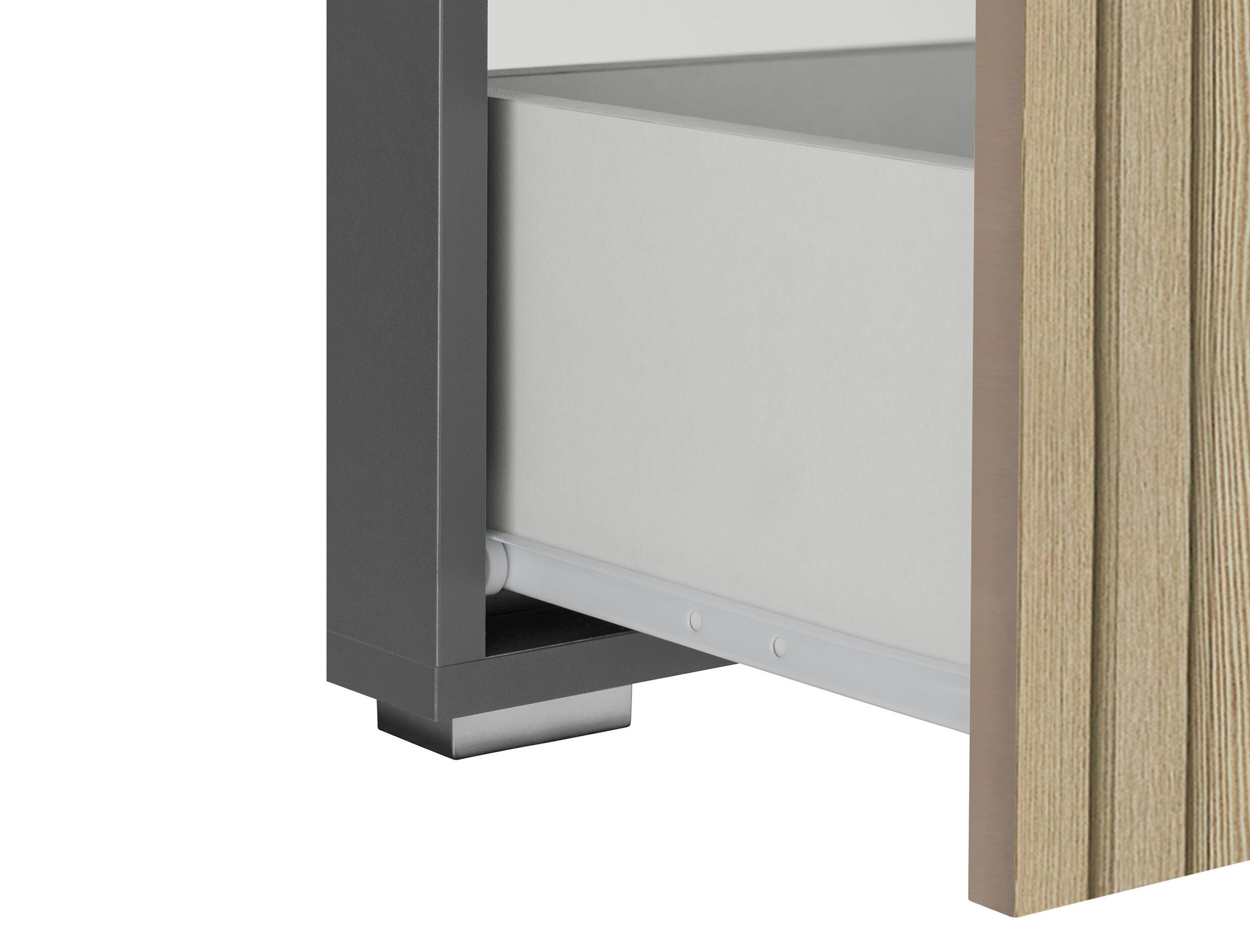 Стоящ шкаф за баня за мивка Soncamu 110 (Антрацит + Светъл дъб)