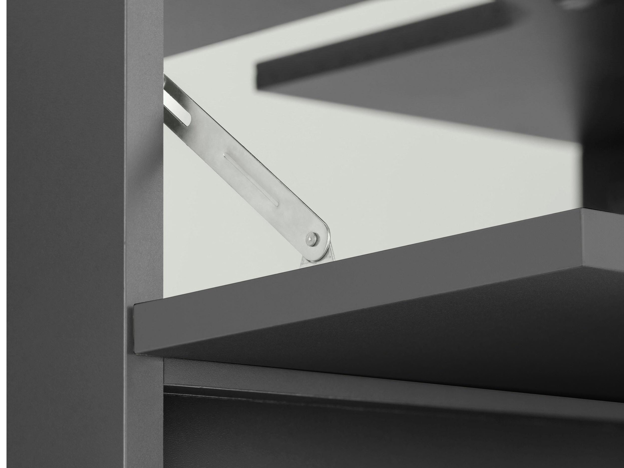 Стоящ шкаф за баня за мивка Soncamu 110 (Антрацит + Светъл дъб)