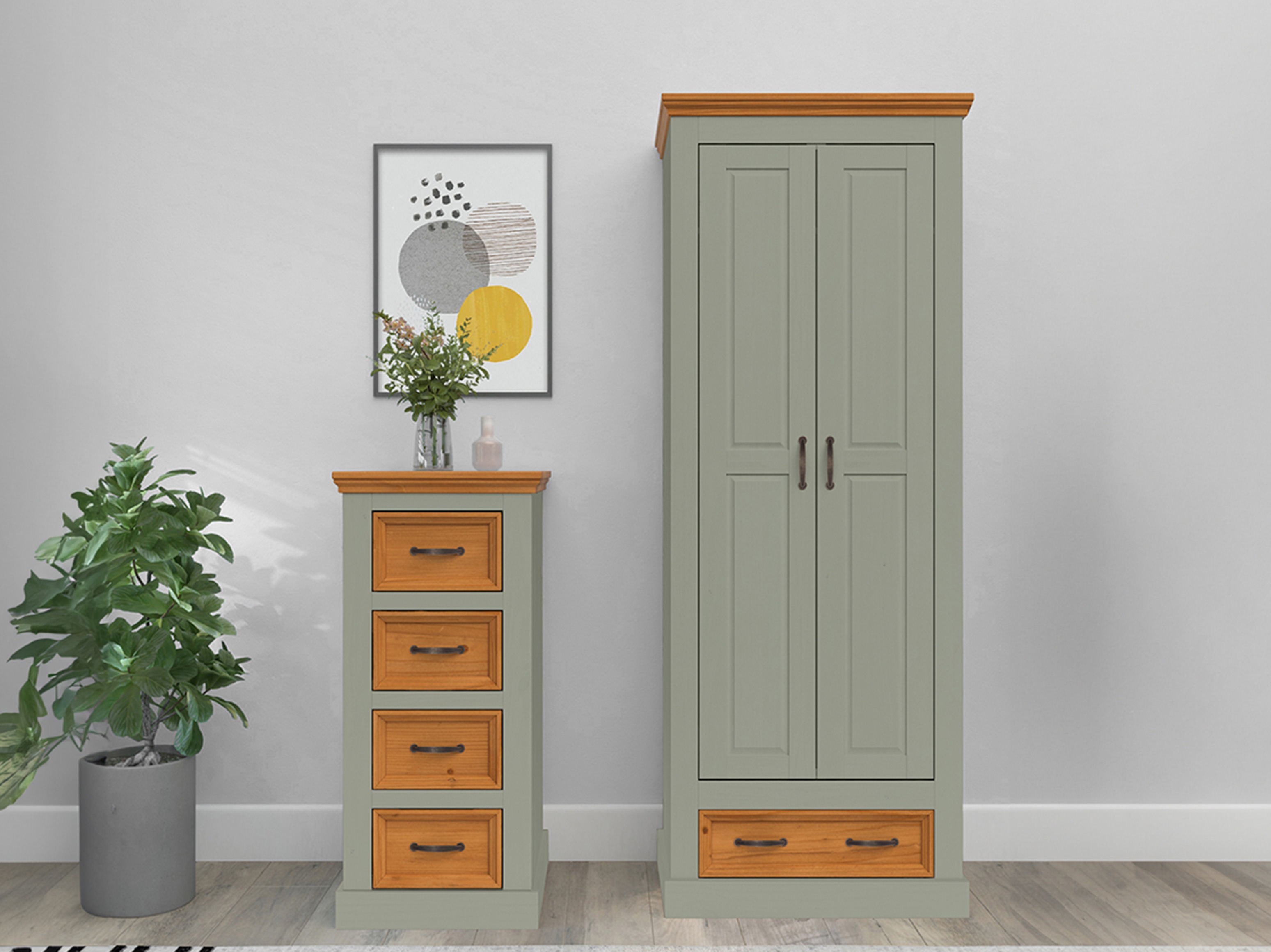 Гардероб Tolelio 124 (Зелен + Бор)