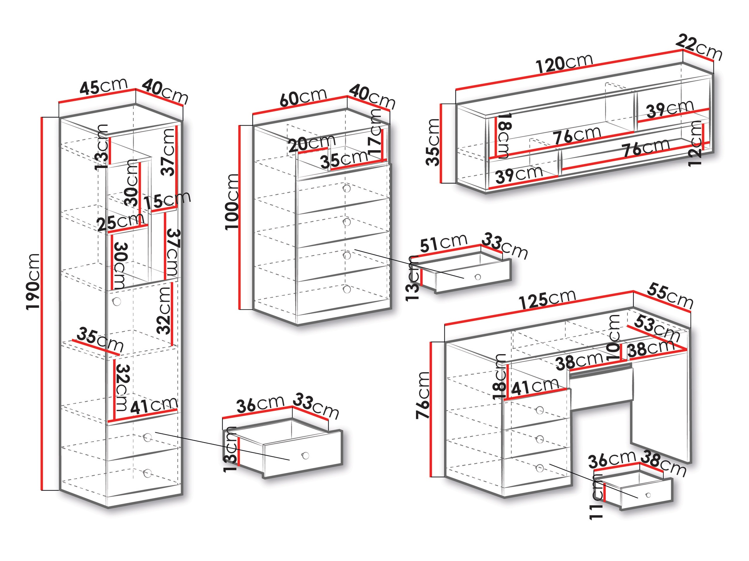 Мебелен комплект Tesmonu 116