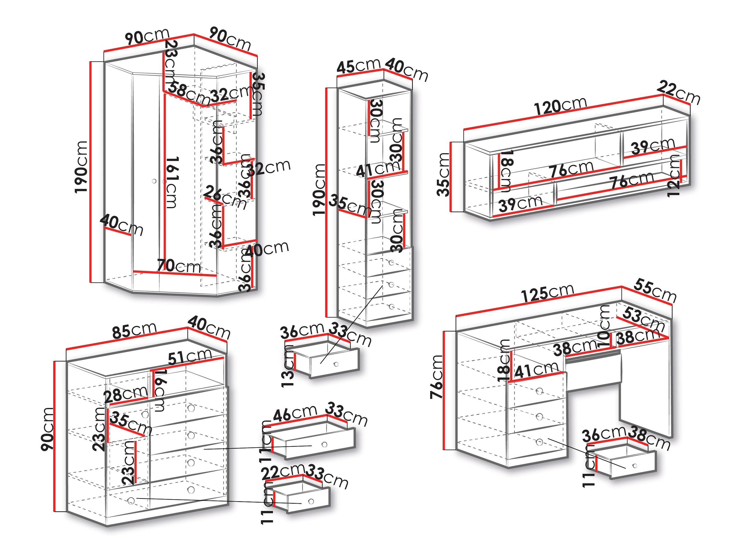 Мебелен комплект Tesmonu 117
