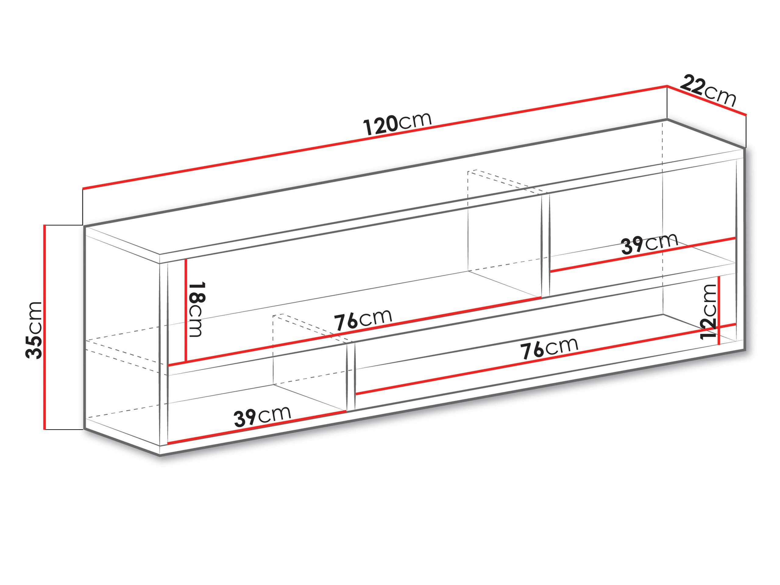 Стенна етажерка Tesmonu 111