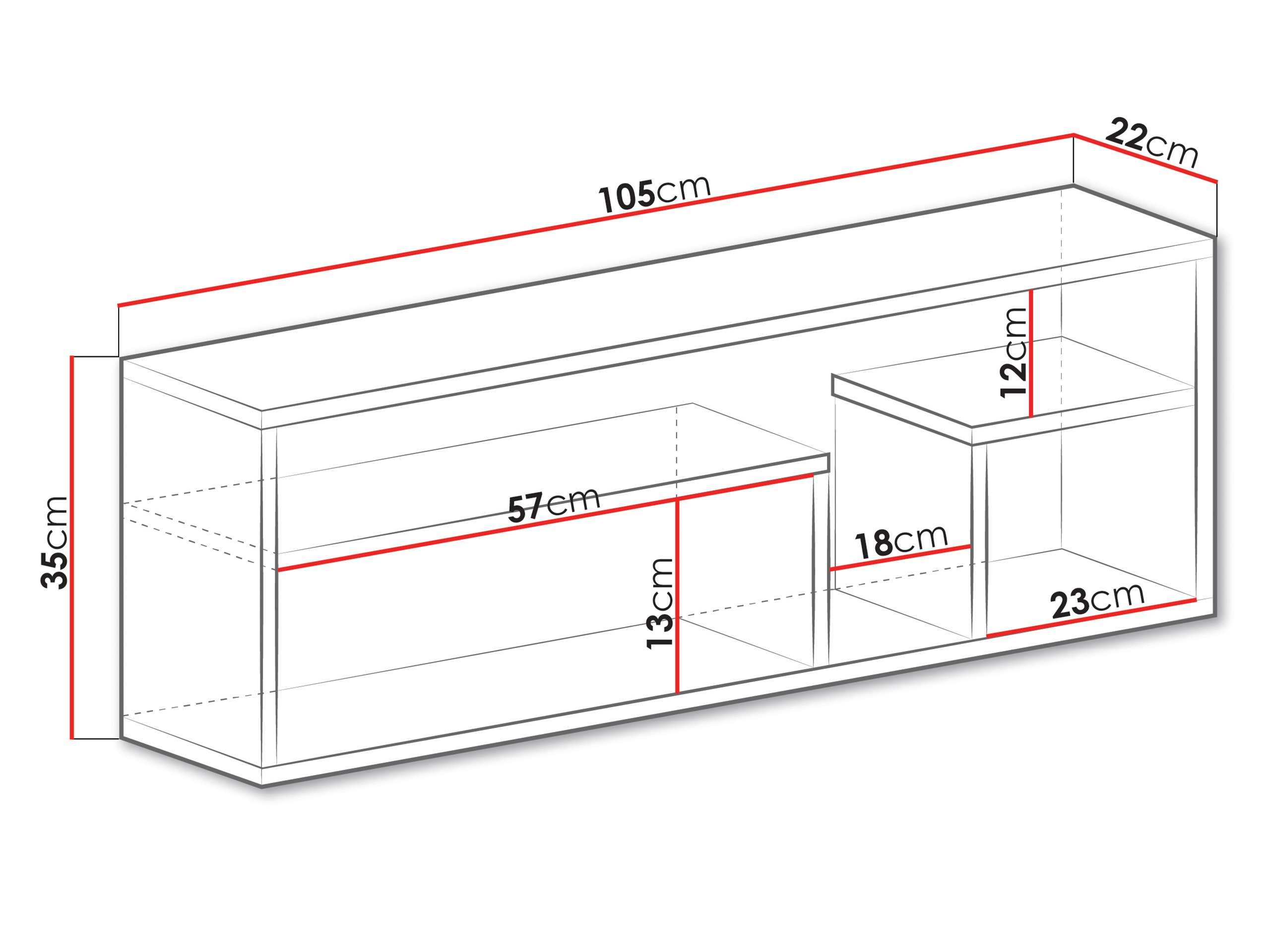 Стенна етажерка Tesmonu 112