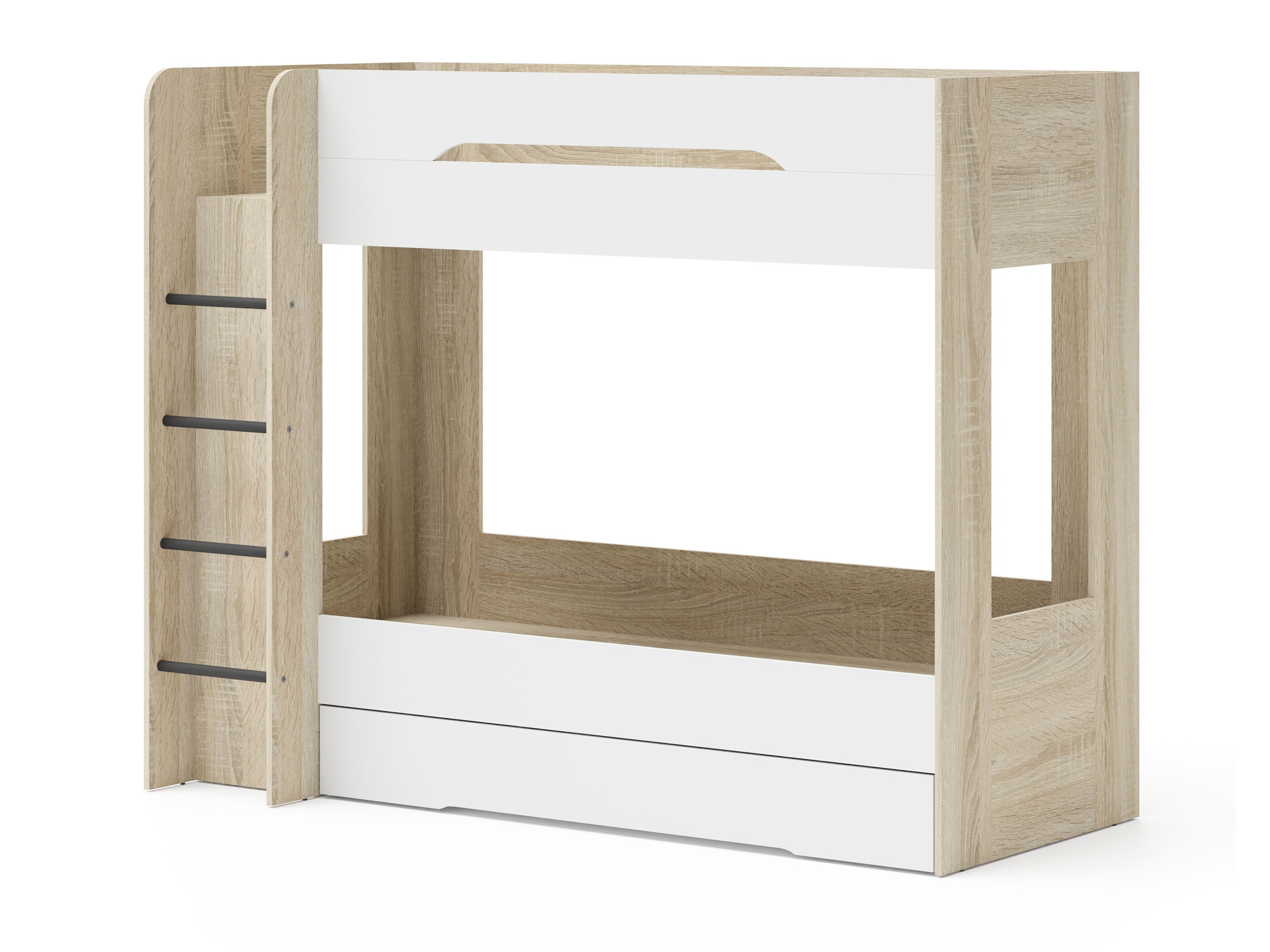 Двуетажно легло Elitenu 103 (Сонома дъб+ Бял)