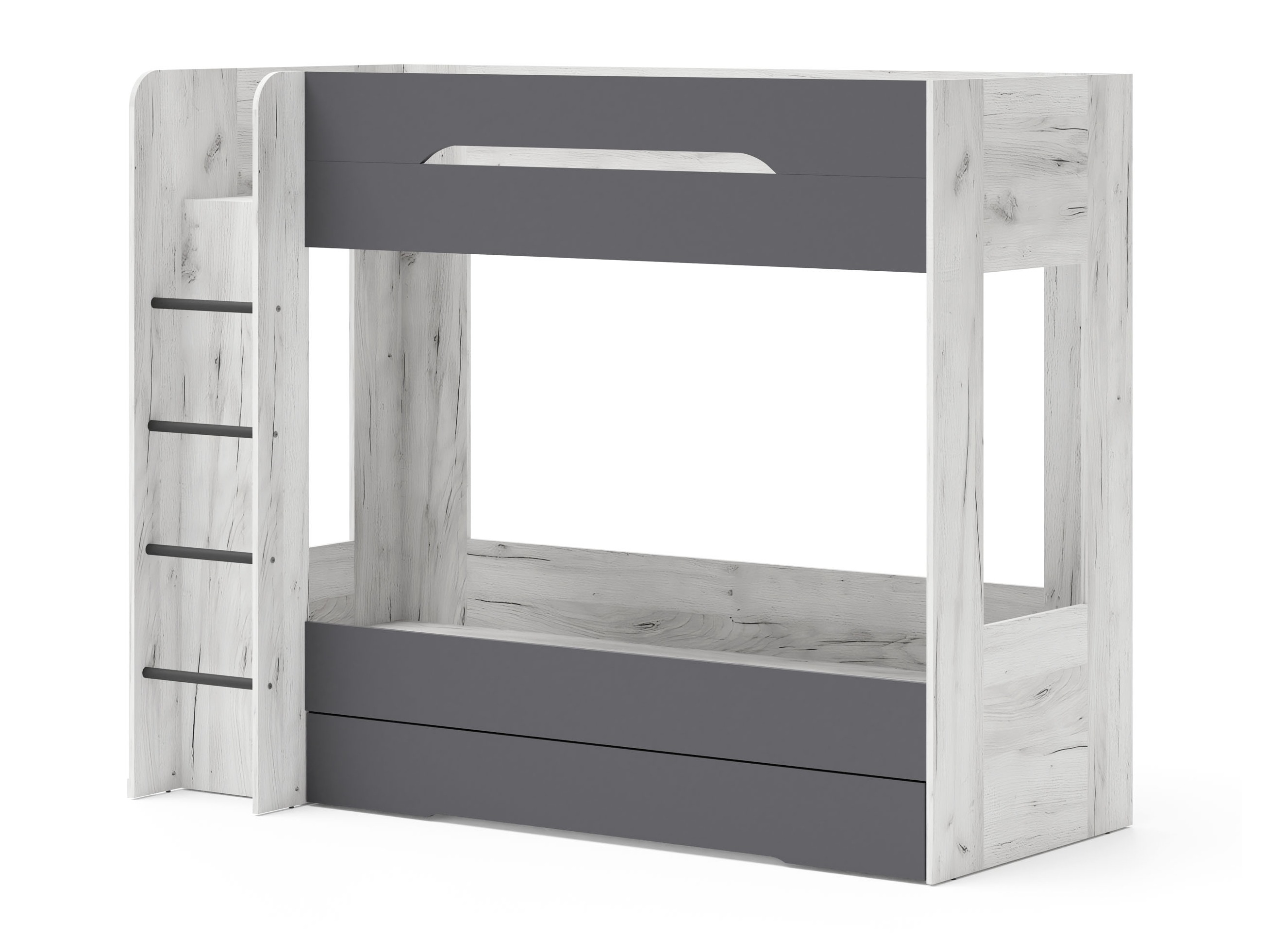 Двуетажно легло Elitenu 103 (Занаятчийско бяло + Графит)