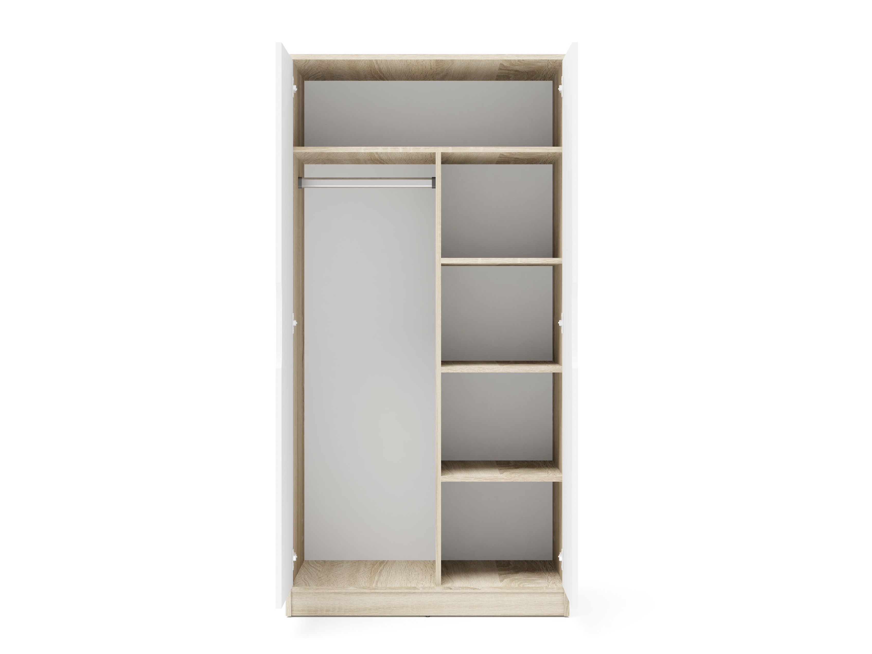 Гардероб Elitenu 101 (Сонома дъб + Бял)