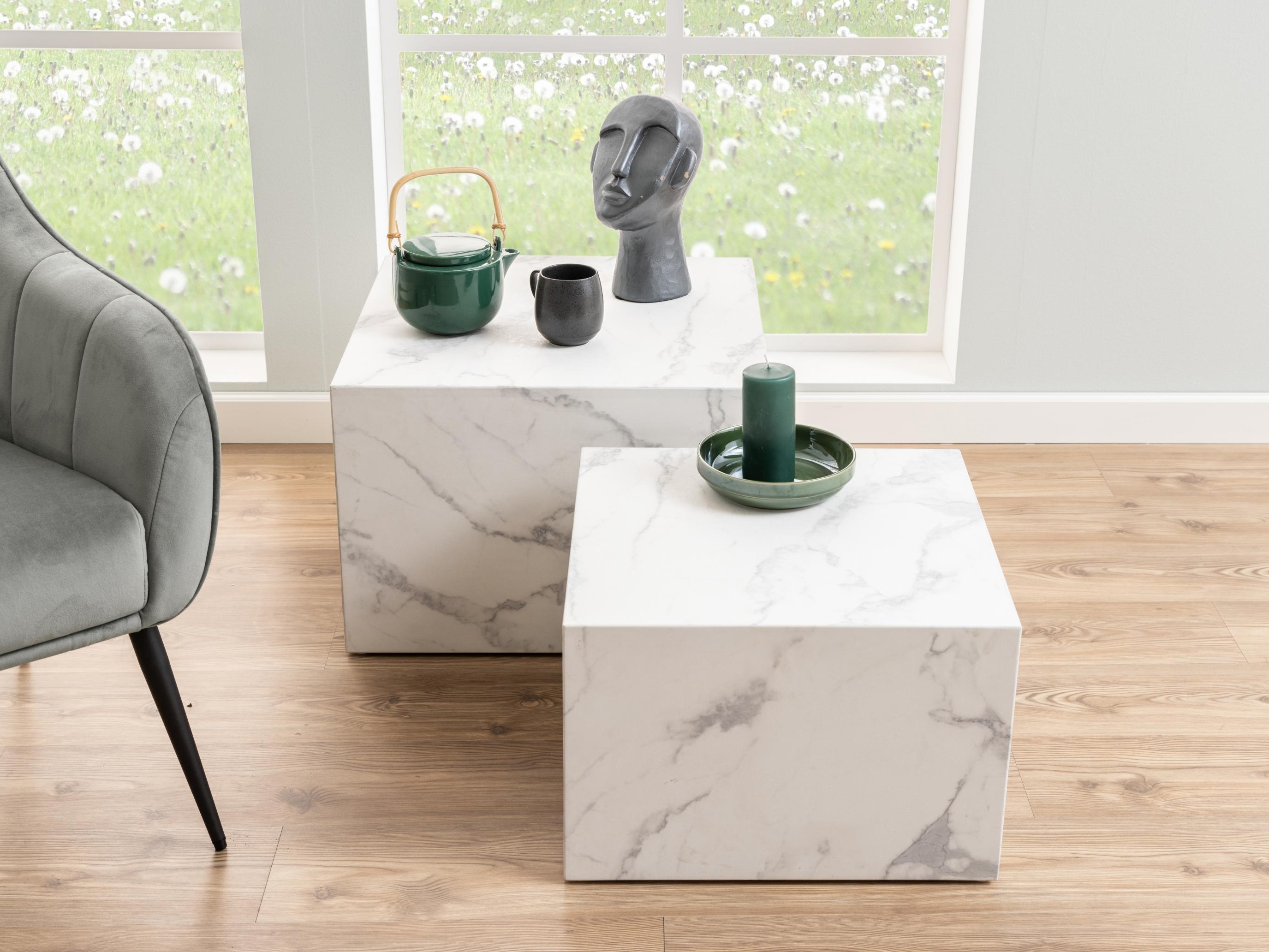 Комплект масички за кафе Norsica 603 (Бял мрамор)